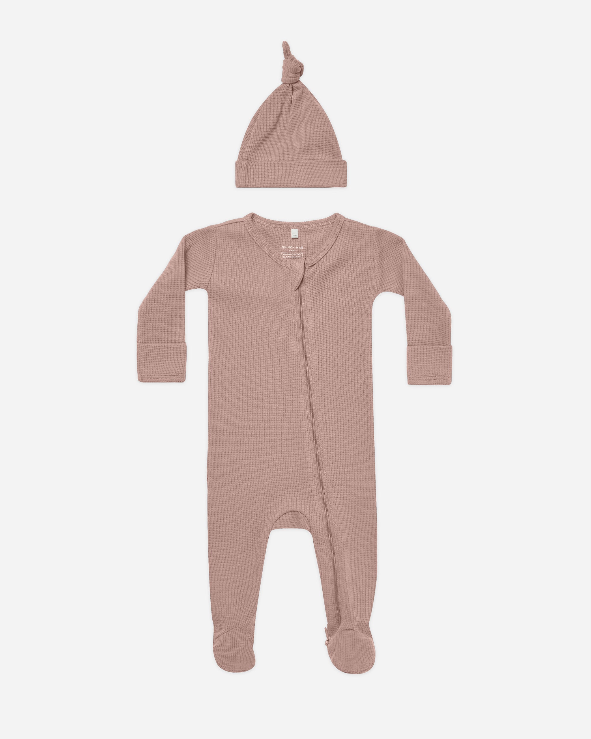 Waffle Sleep Set || Mauve - Rylee + Cru | Kids Clothes | Trendy Baby Clothes | Modern Infant Outfits |