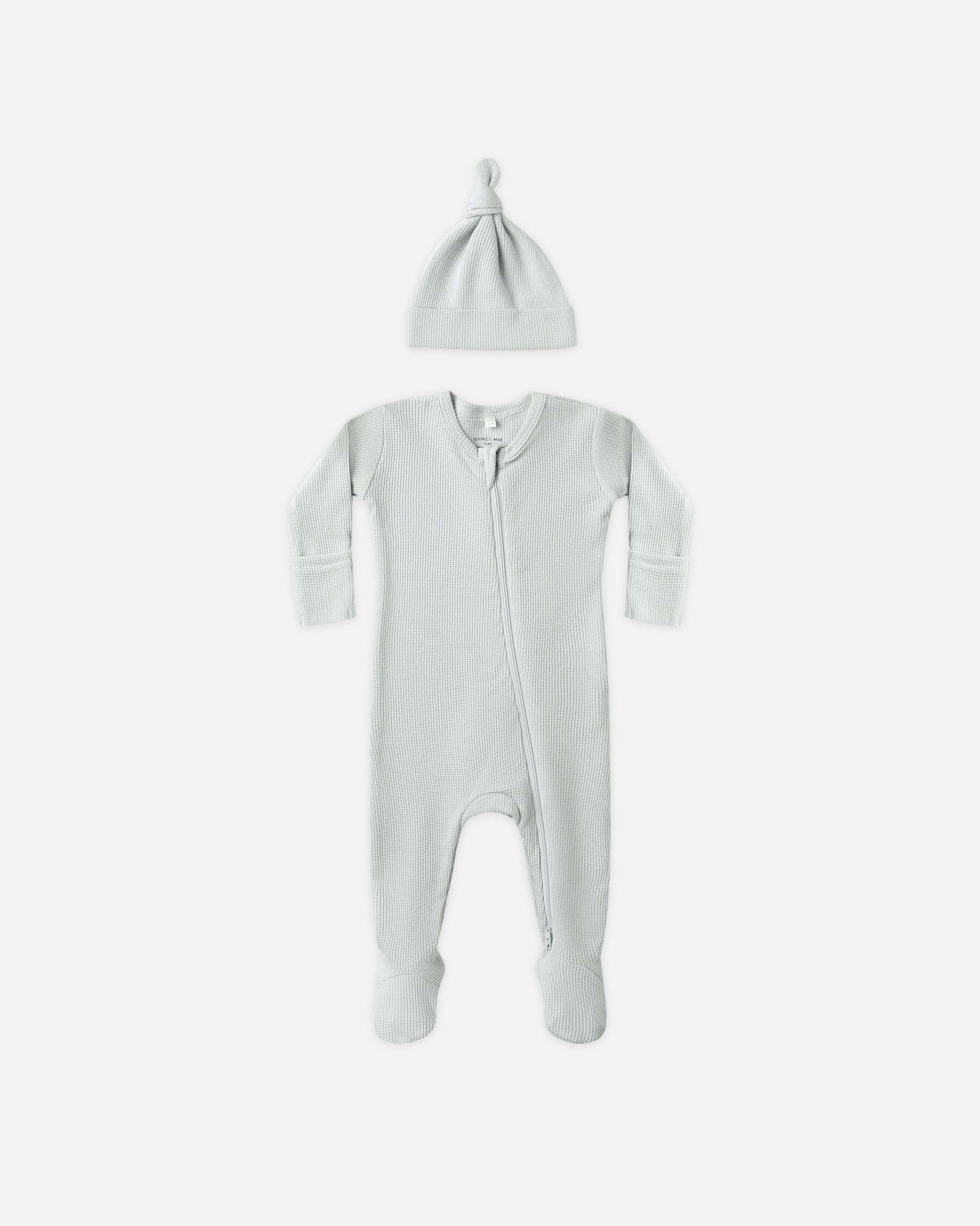 Waffle Sleep Set || Ice Blue - Rylee + Cru | Kids Clothes | Trendy Baby Clothes | Modern Infant Outfits |