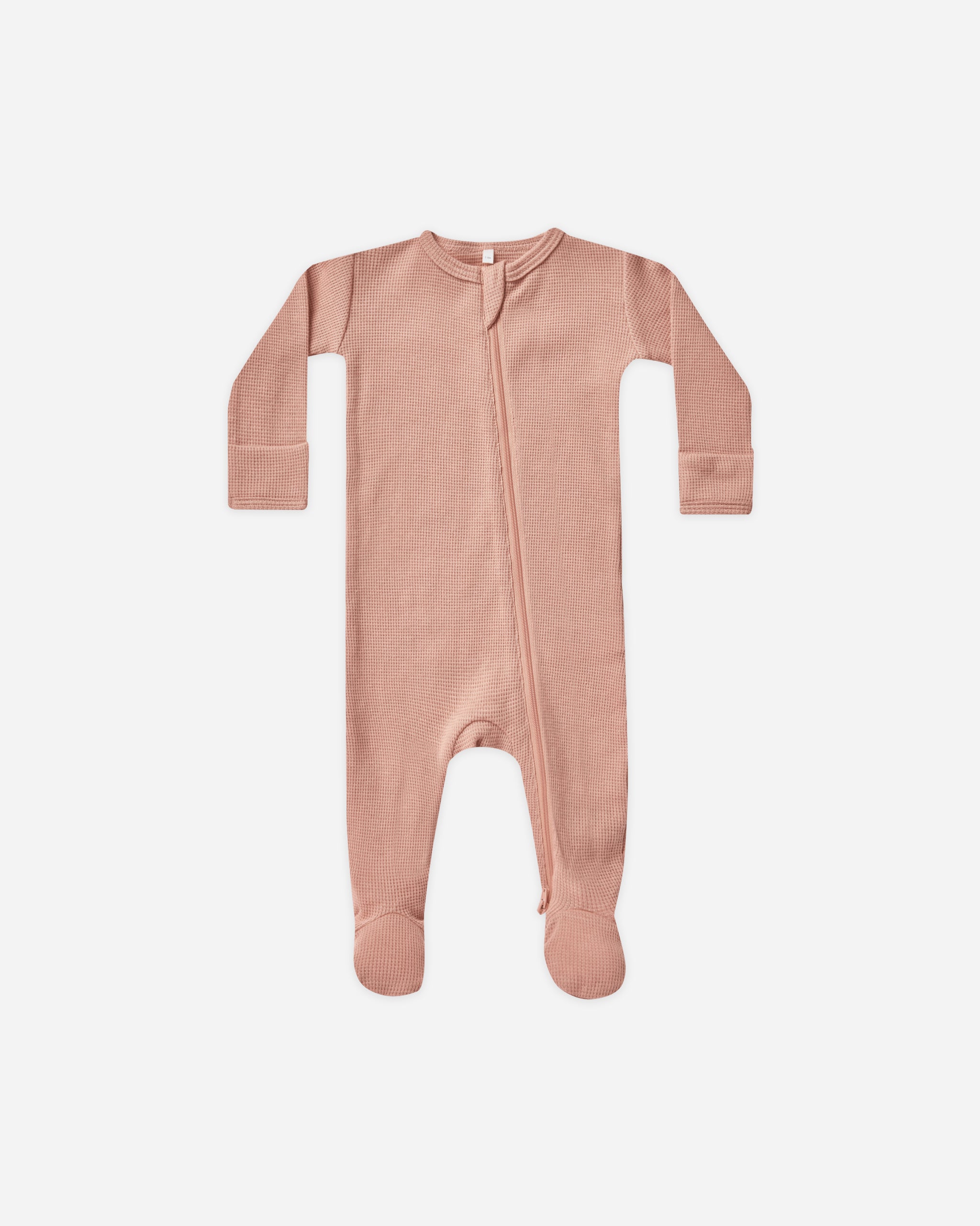 Waffle Zip Footie || Rose - Rylee + Cru | Kids Clothes | Trendy Baby Clothes | Modern Infant Outfits |