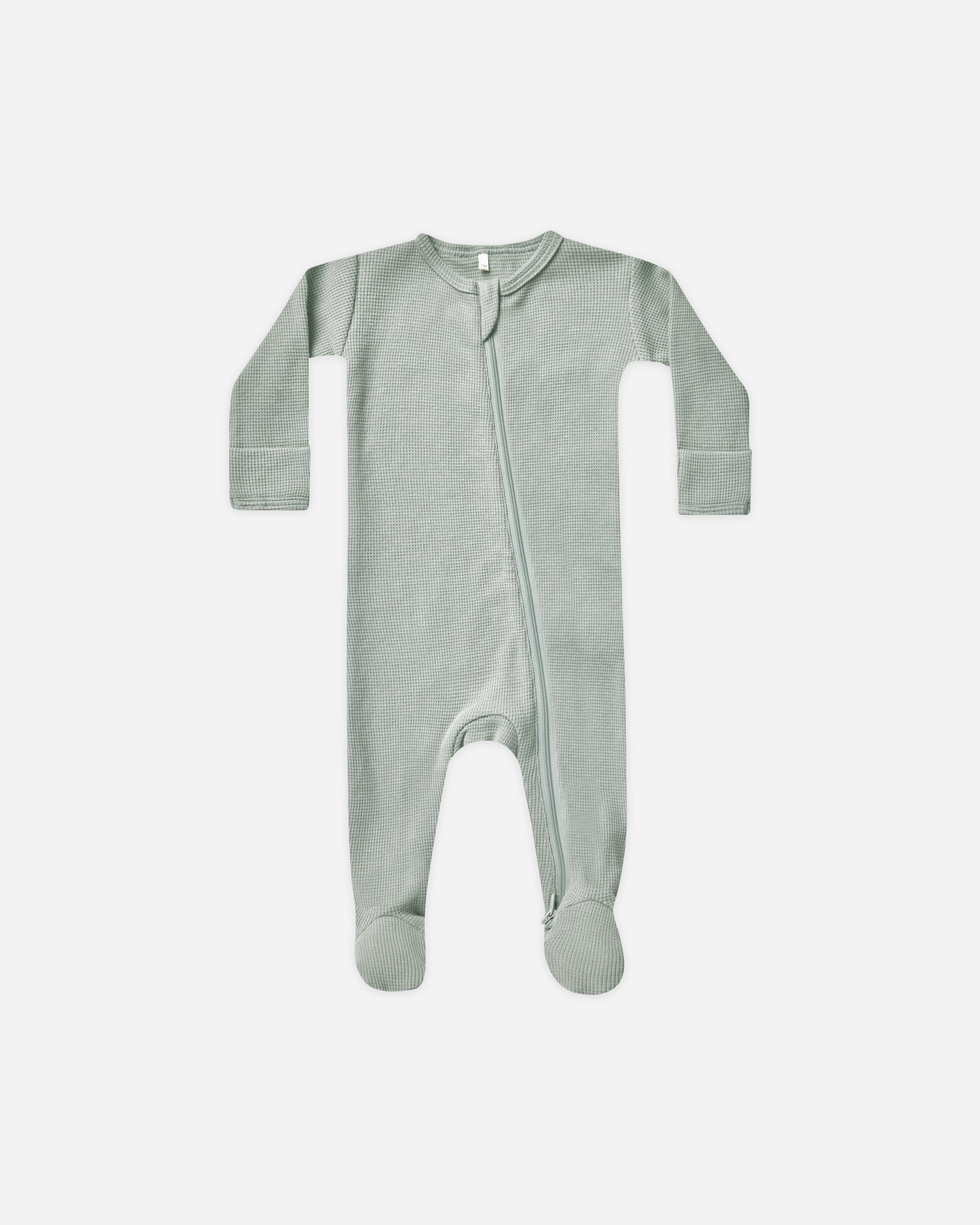 Waffle Zip Footie || Sky - Rylee + Cru | Kids Clothes | Trendy Baby Clothes | Modern Infant Outfits |