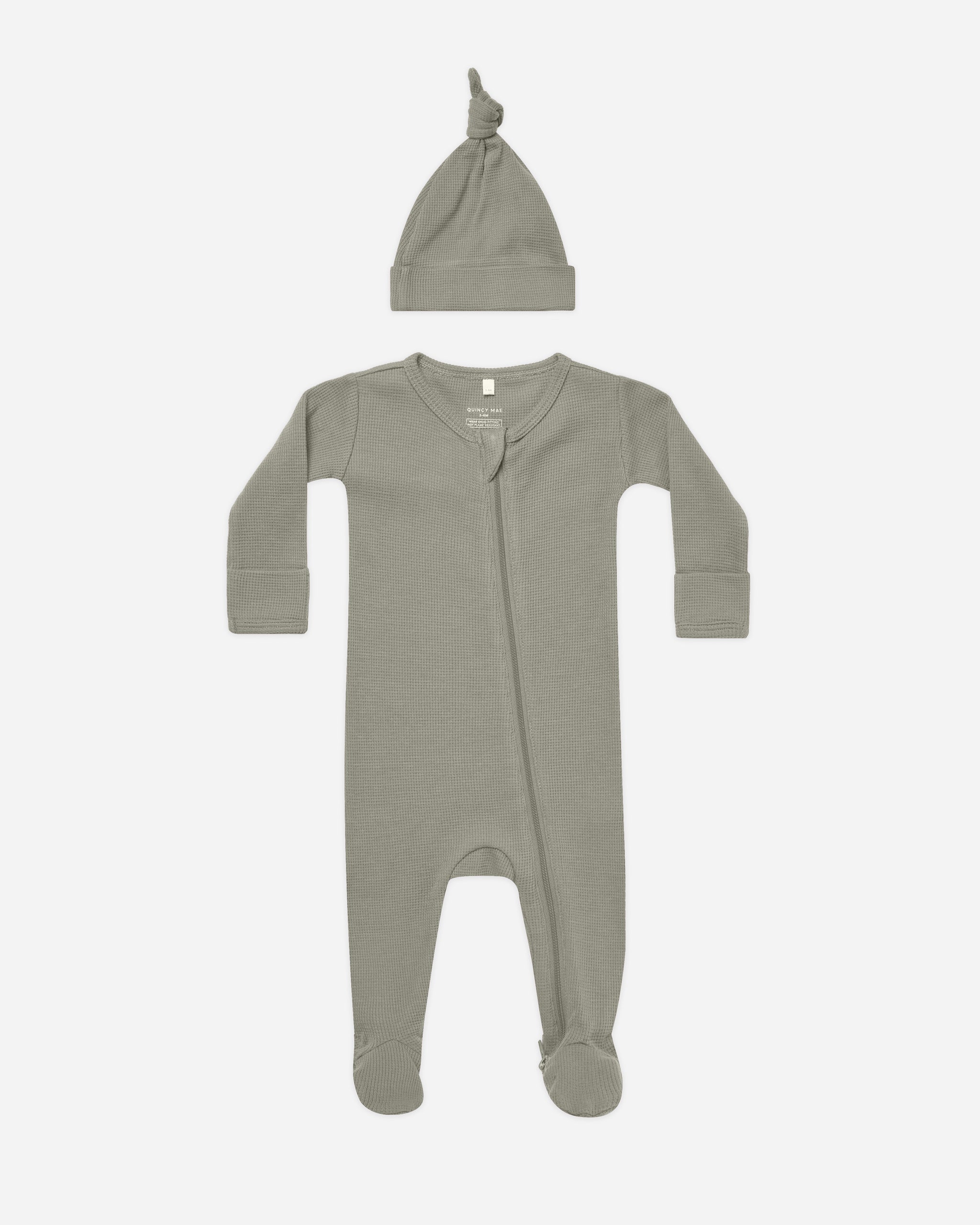 Waffle Sleep Set || Basil - Rylee + Cru | Kids Clothes | Trendy Baby Clothes | Modern Infant Outfits |