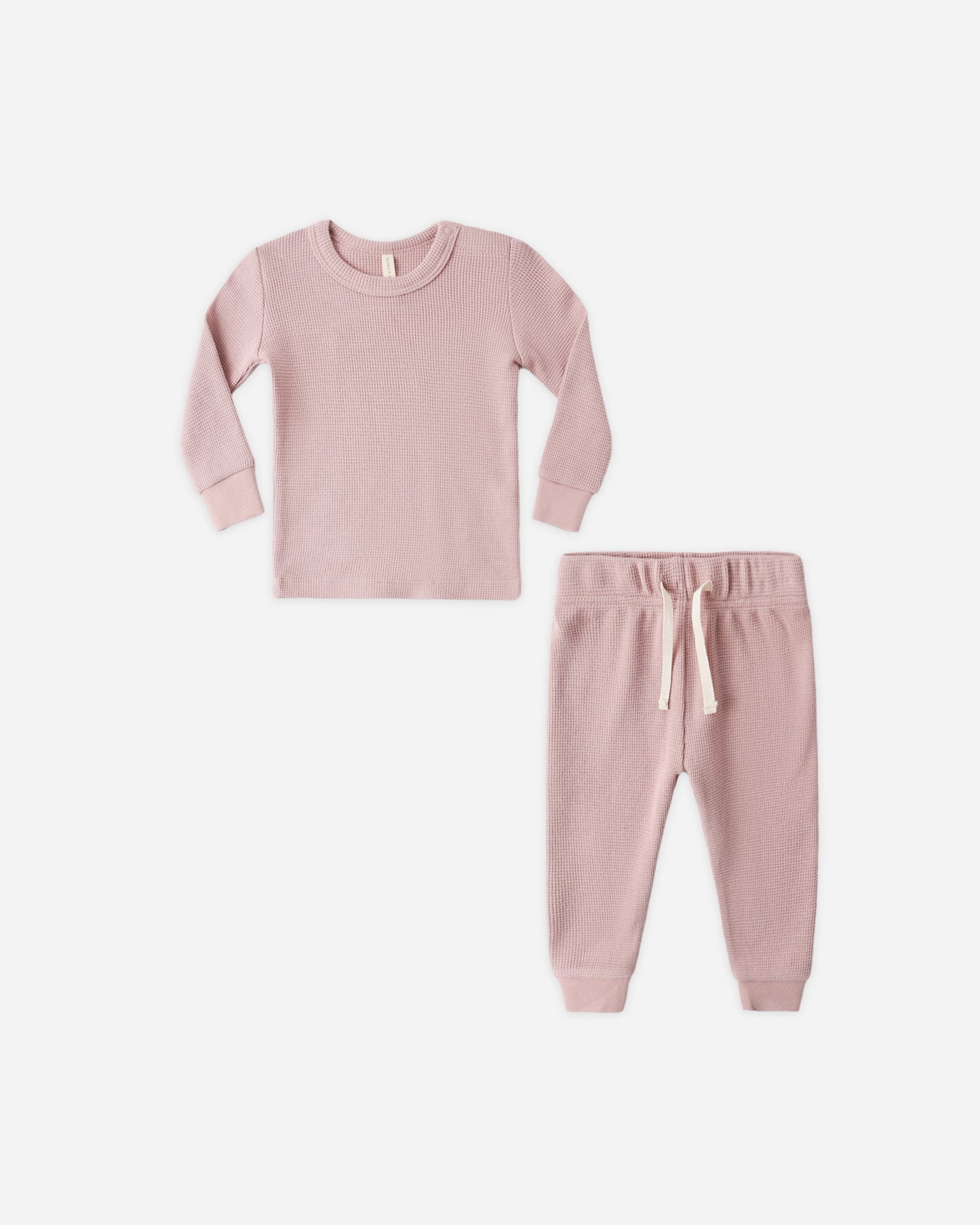 Waffle Top Pant Set Mauve - Rylee + Cru | Kids Clothes | Trendy Baby Clothes | Modern Infant Outfits |