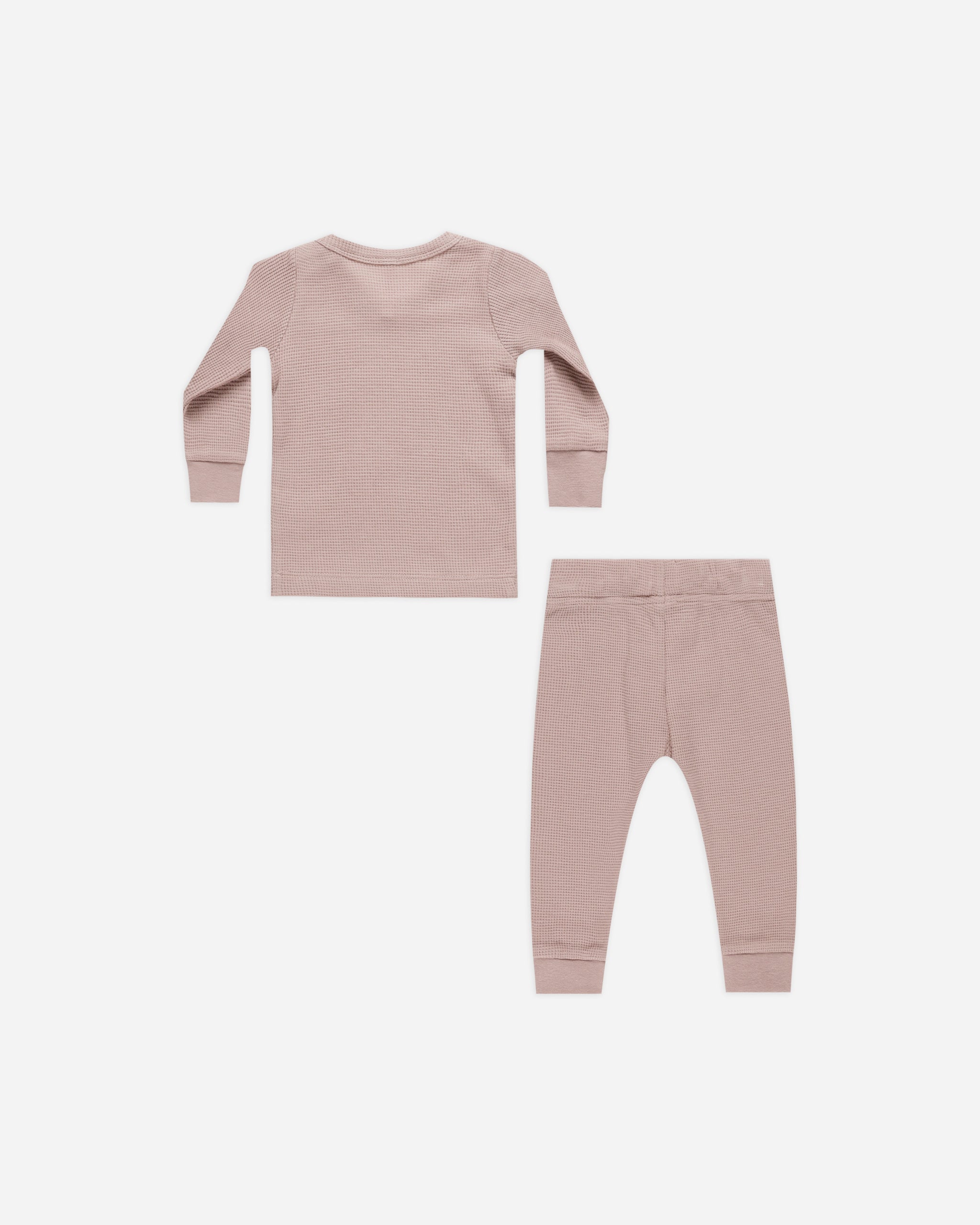 Waffle Top + Pant Set || Mauve