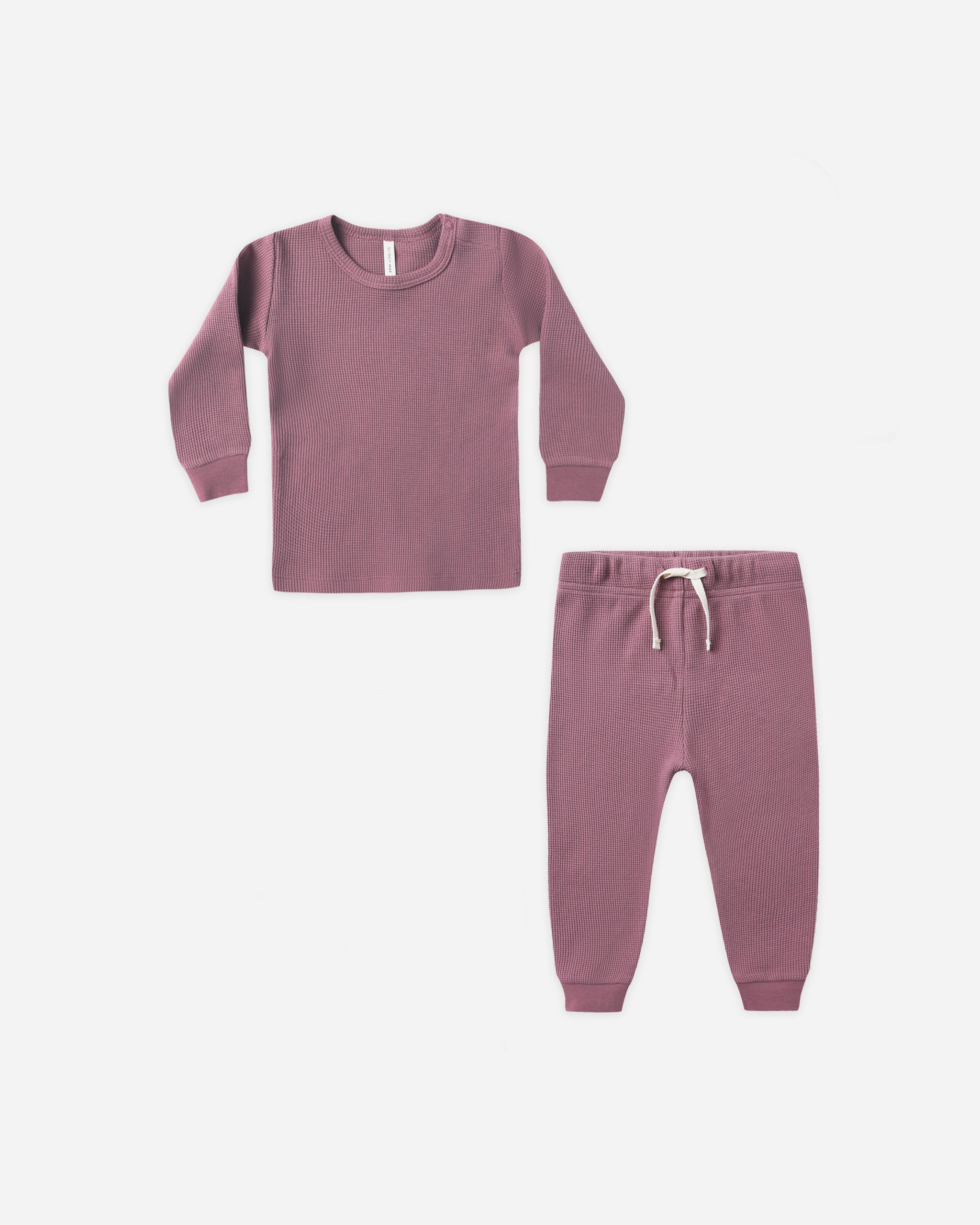 Waffle Top + Pant Set || Mulberry - Rylee + Cru | Kids Clothes | Trendy Baby Clothes | Modern Infant Outfits |