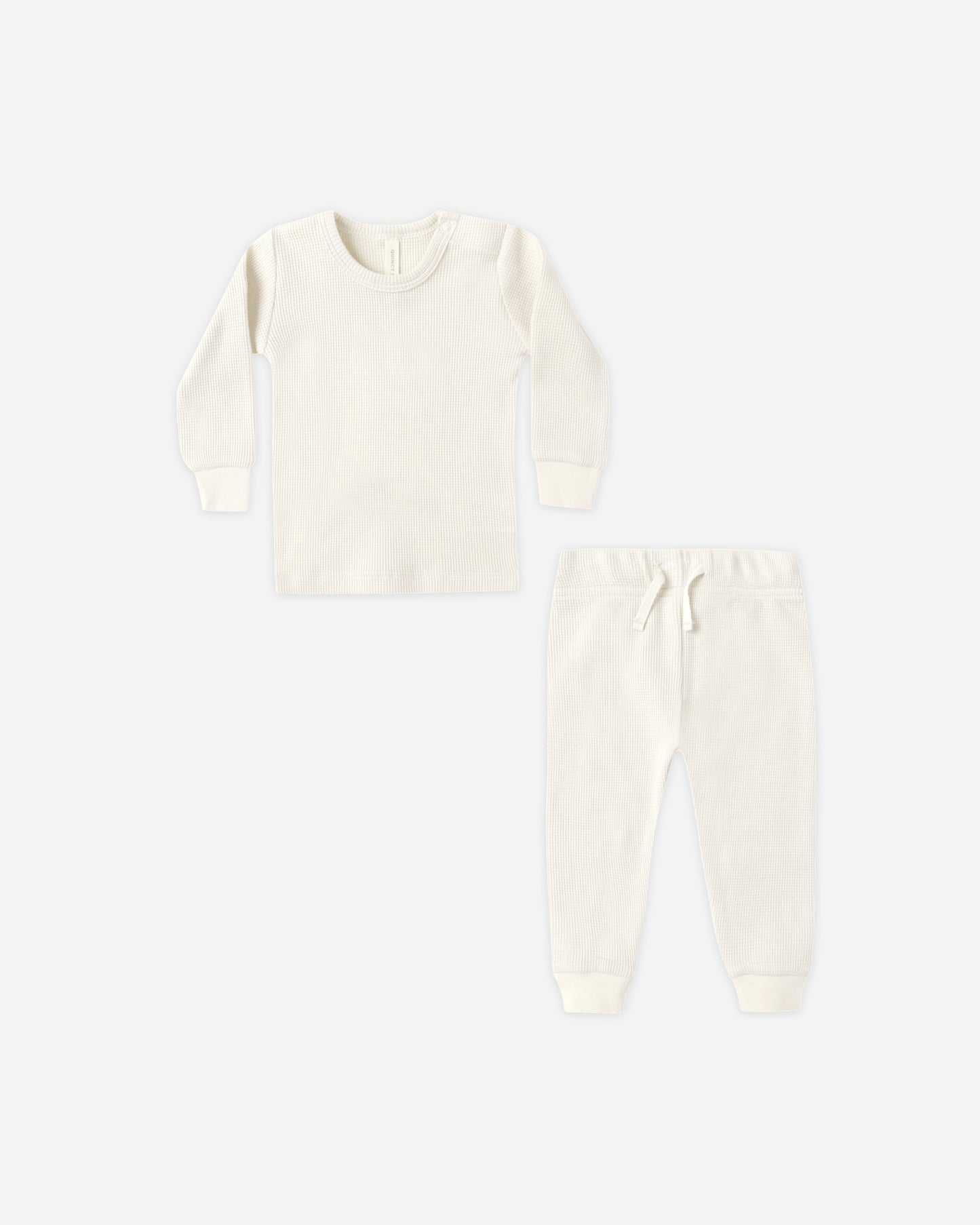 Waffle Top + Pant Set || Natural - Rylee + Cru | Kids Clothes | Trendy Baby Clothes | Modern Infant Outfits |