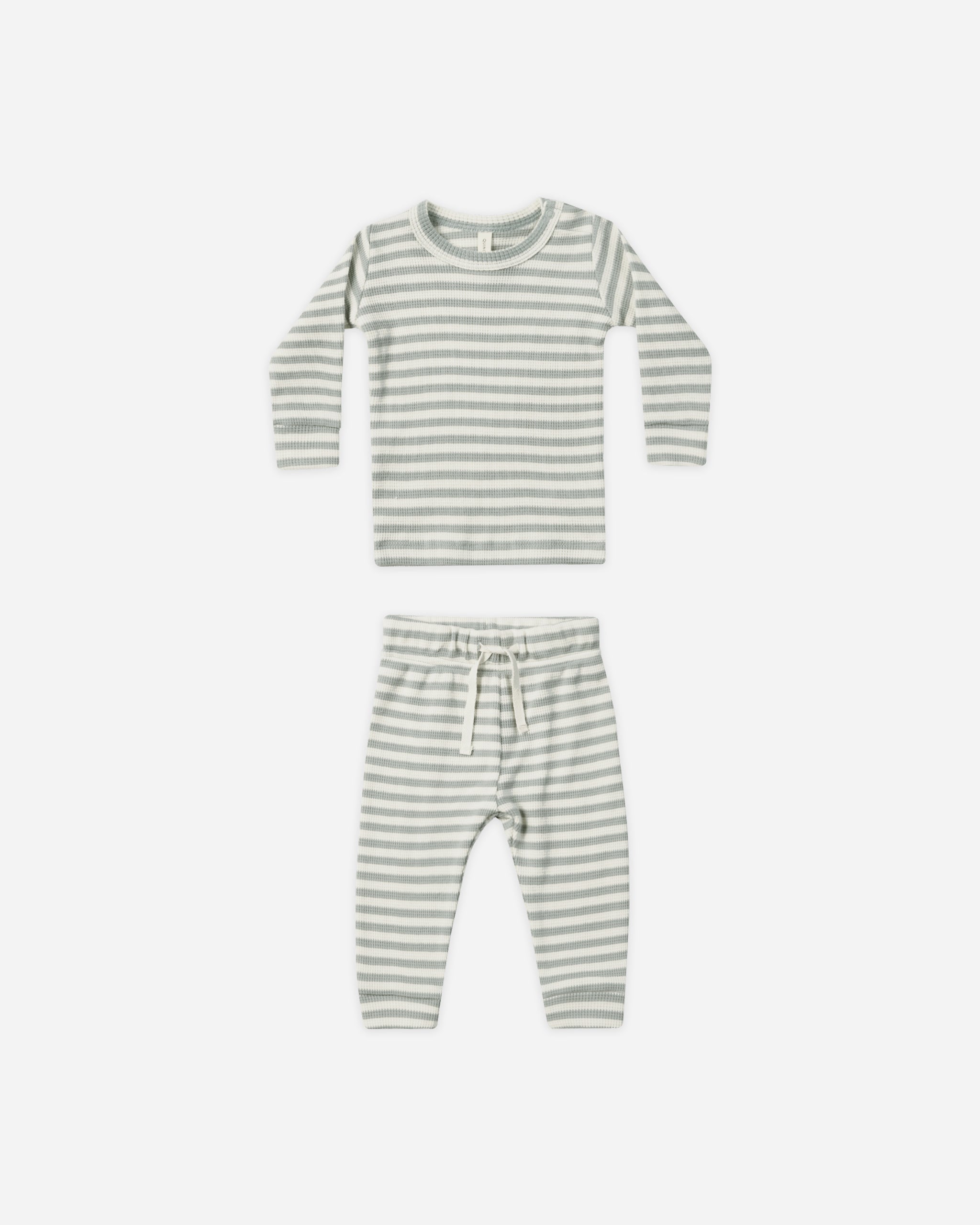 Waffle Top + Pant Set || Sky Stripe - Rylee + Cru | Kids Clothes | Trendy Baby Clothes | Modern Infant Outfits |