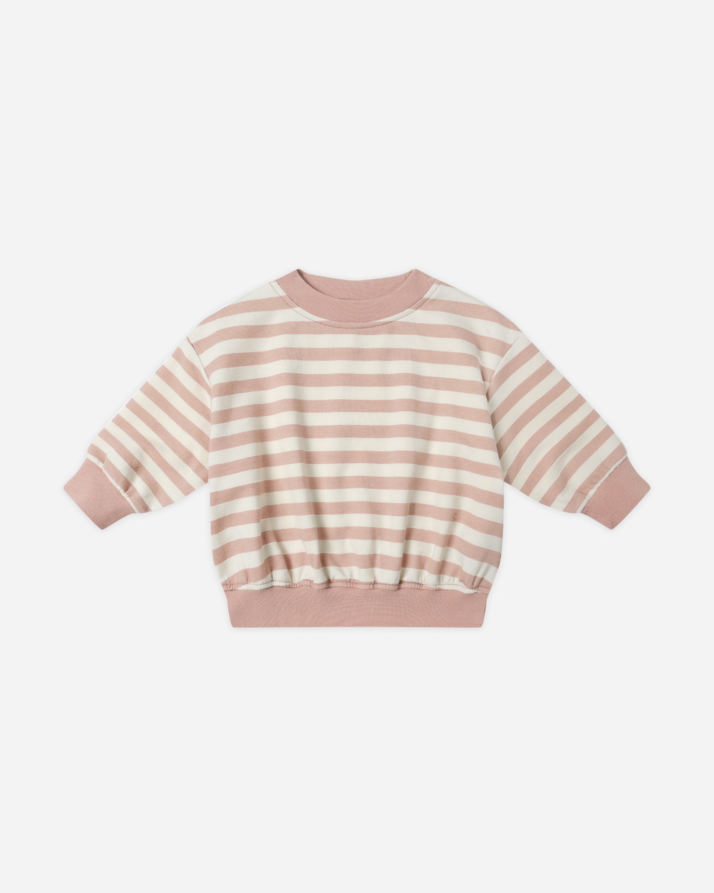 Relaxed Sweatshirt || Pink Stripe - Rylee + Cru | Kids Clothes | Trendy Baby Clothes | Modern Infant Outfits |