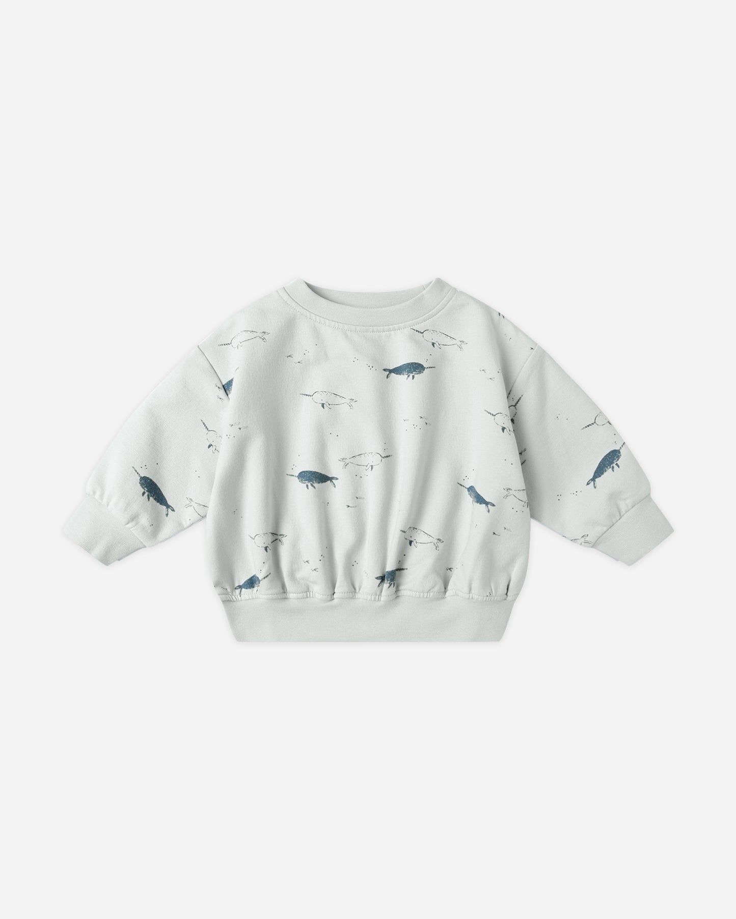 Relaxed Fleece Sweatshirt || Narwhals - Rylee + Cru | Kids Clothes | Trendy Baby Clothes | Modern Infant Outfits |