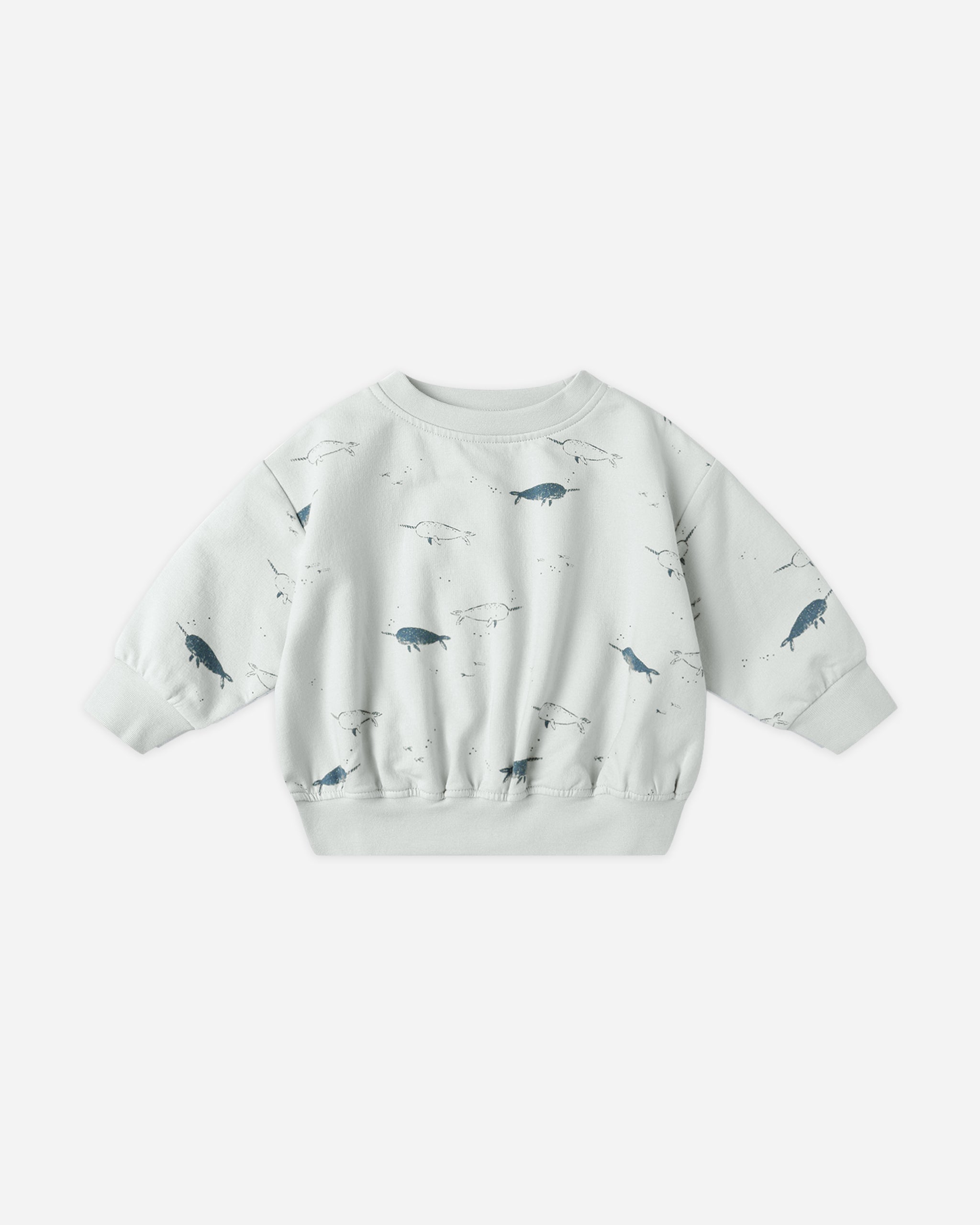 Relaxed Fleece Sweatshirt || Narwhals - Rylee + Cru | Kids Clothes | Trendy Baby Clothes | Modern Infant Outfits |
