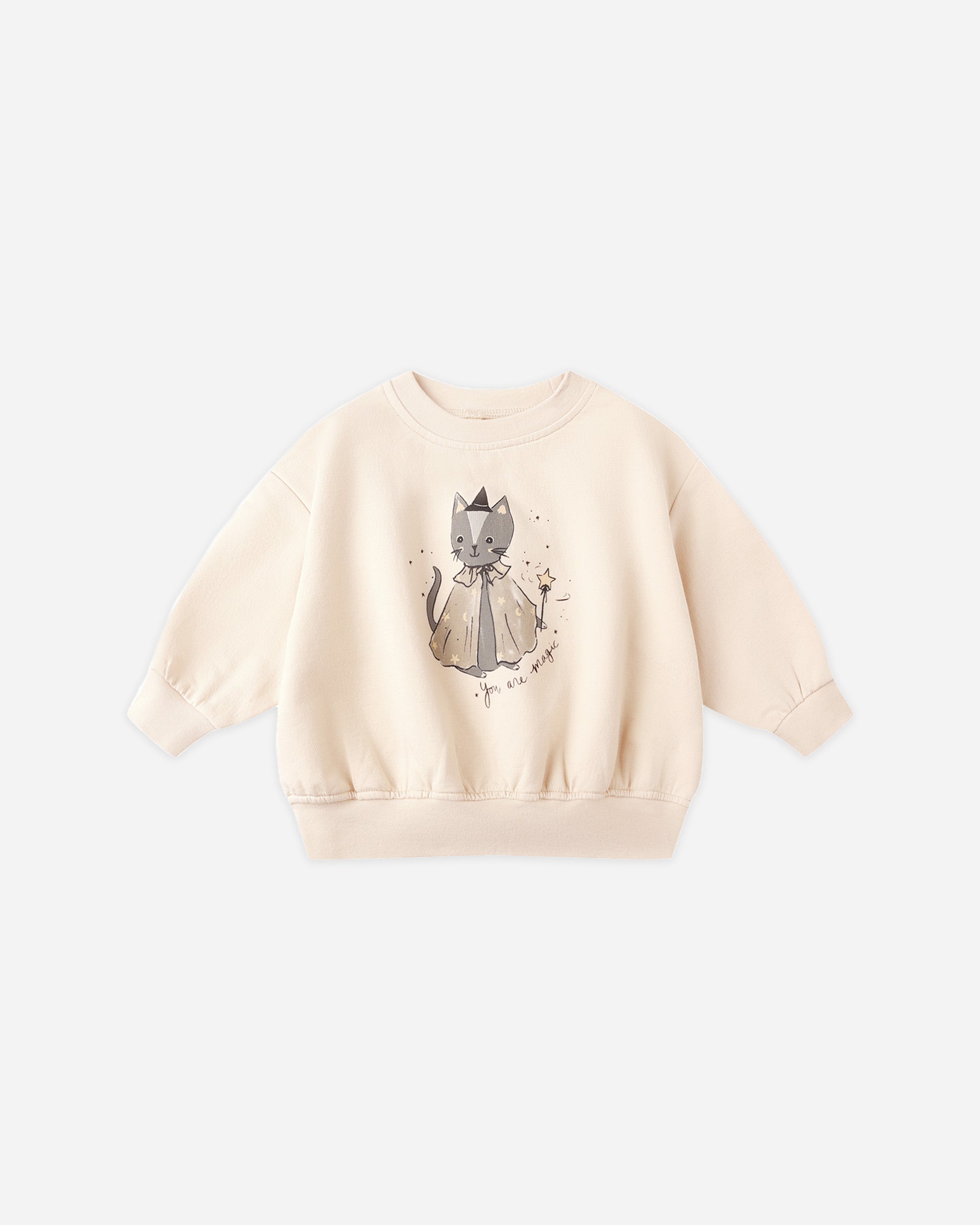 Relaxed Fleece Sweatshirt || Magic Cat - Rylee + Cru | Kids Clothes | Trendy Baby Clothes | Modern Infant Outfits |