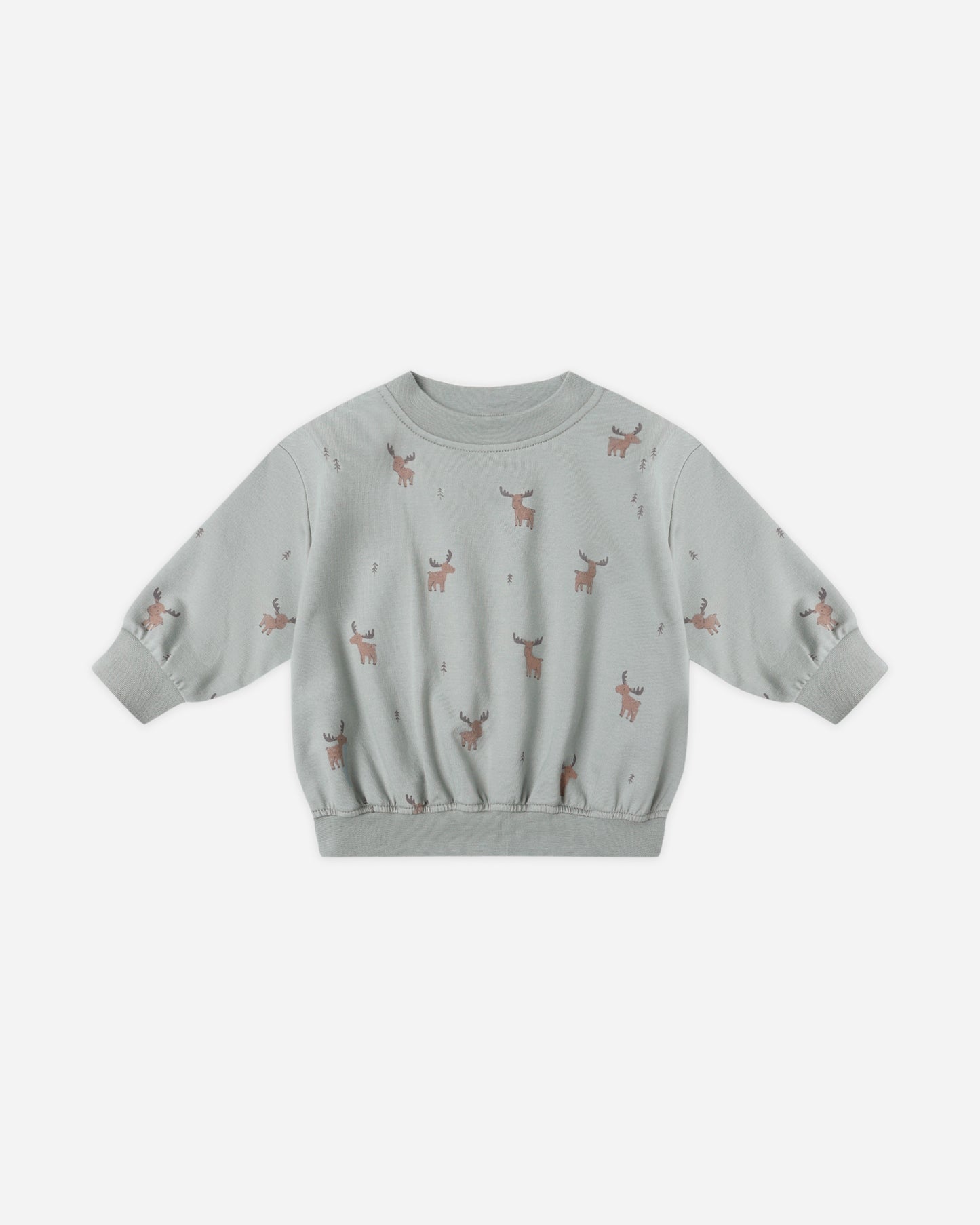 Relaxed Sweatshirt || Moose - Rylee + Cru | Kids Clothes | Trendy Baby Clothes | Modern Infant Outfits |