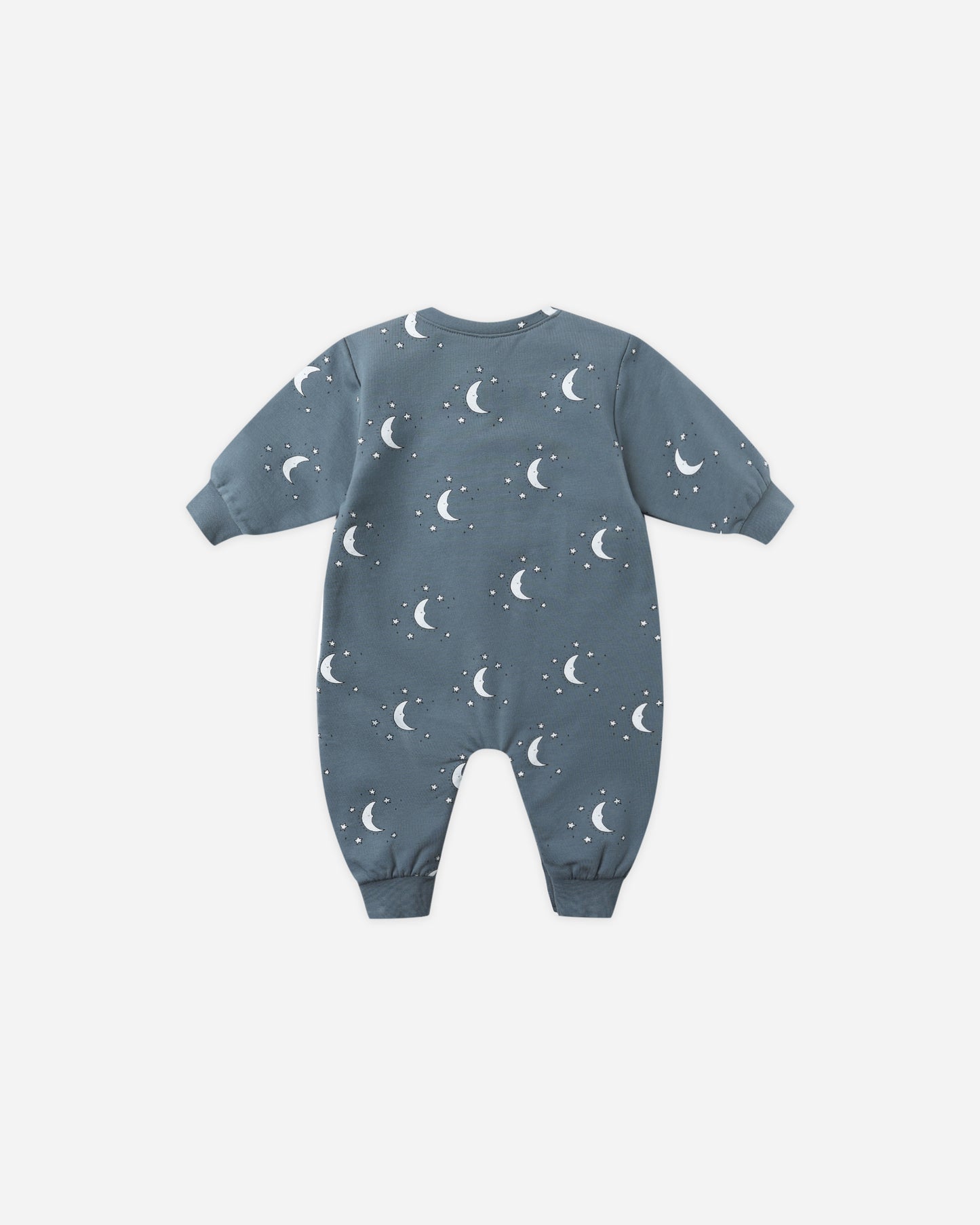 Relaxed Fleece Jumpsuit || Silver Moons - Rylee + Cru | Kids Clothes | Trendy Baby Clothes | Modern Infant Outfits |