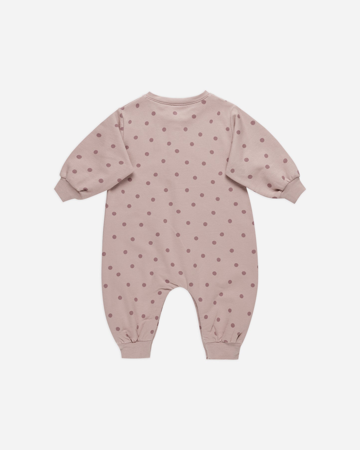 Relaxed Fleece Jumpsuit || Polka Dots