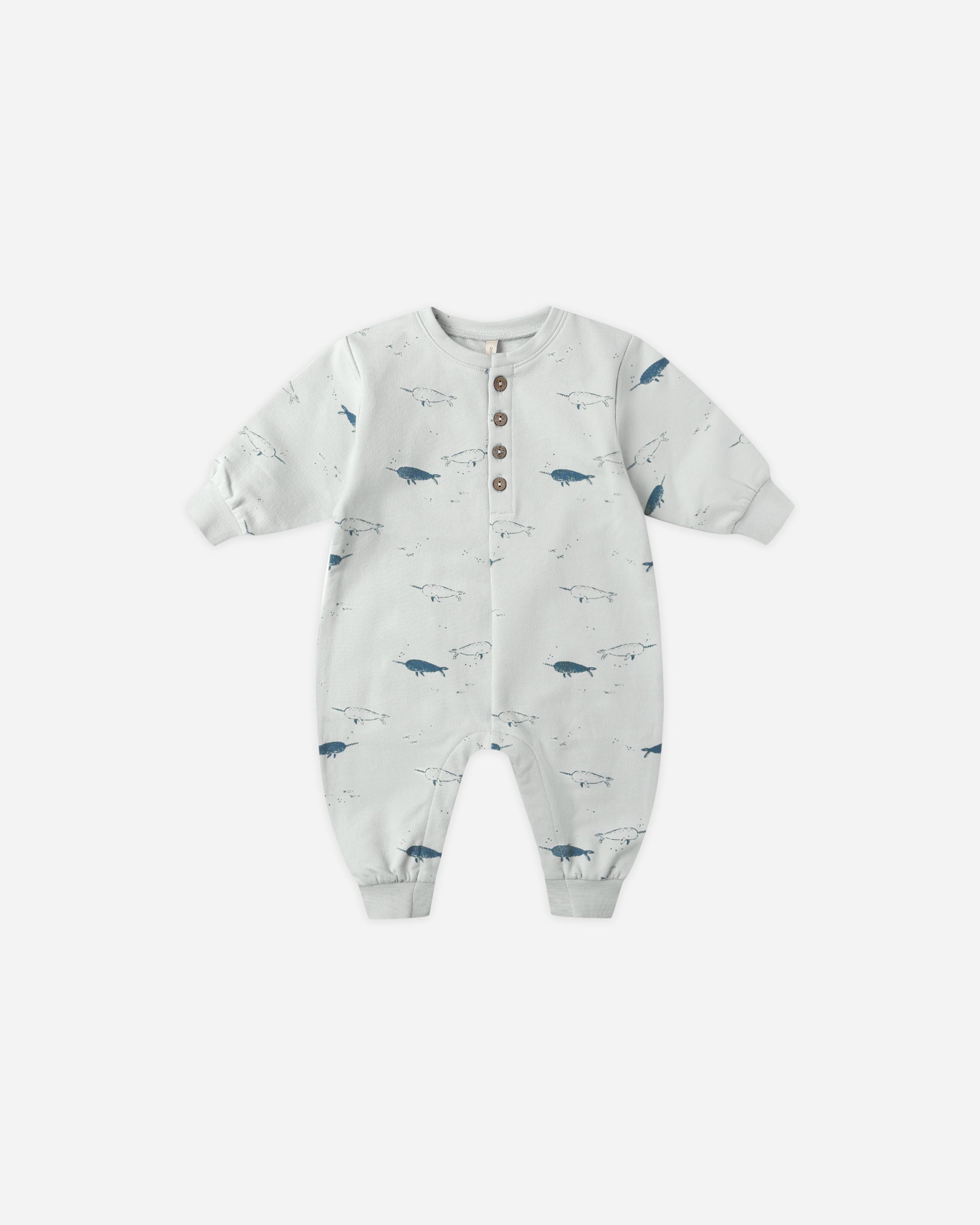 Relaxed Fleece Jumpsuit || Narwhals - Rylee + Cru | Kids Clothes | Trendy Baby Clothes | Modern Infant Outfits |