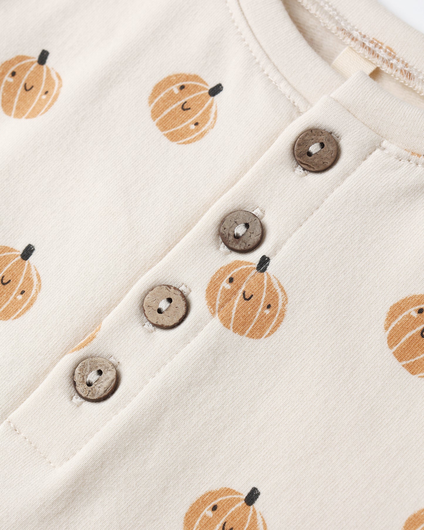 Relaxed Fleece Jumpsuit || Smiley Pumpkins - Rylee + Cru | Kids Clothes | Trendy Baby Clothes | Modern Infant Outfits |
