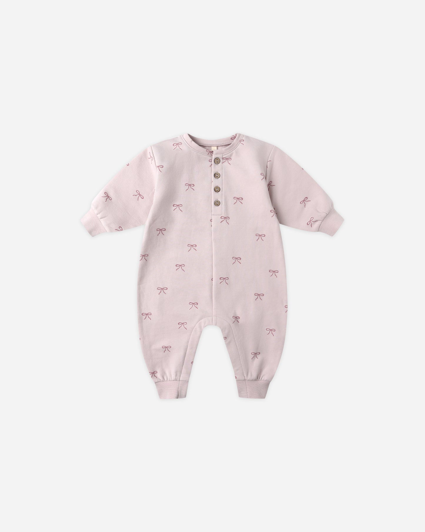 Relaxed Fleece Jumpsuit || Bows - Rylee + Cru | Kids Clothes | Trendy Baby Clothes | Modern Infant Outfits |