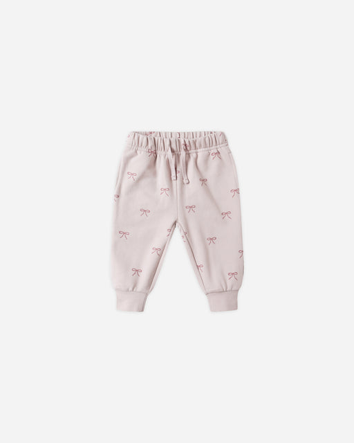 Relaxed Fleece Sweatpant || Bows - Rylee + Cru | Kids Clothes | Trendy Baby Clothes | Modern Infant Outfits |