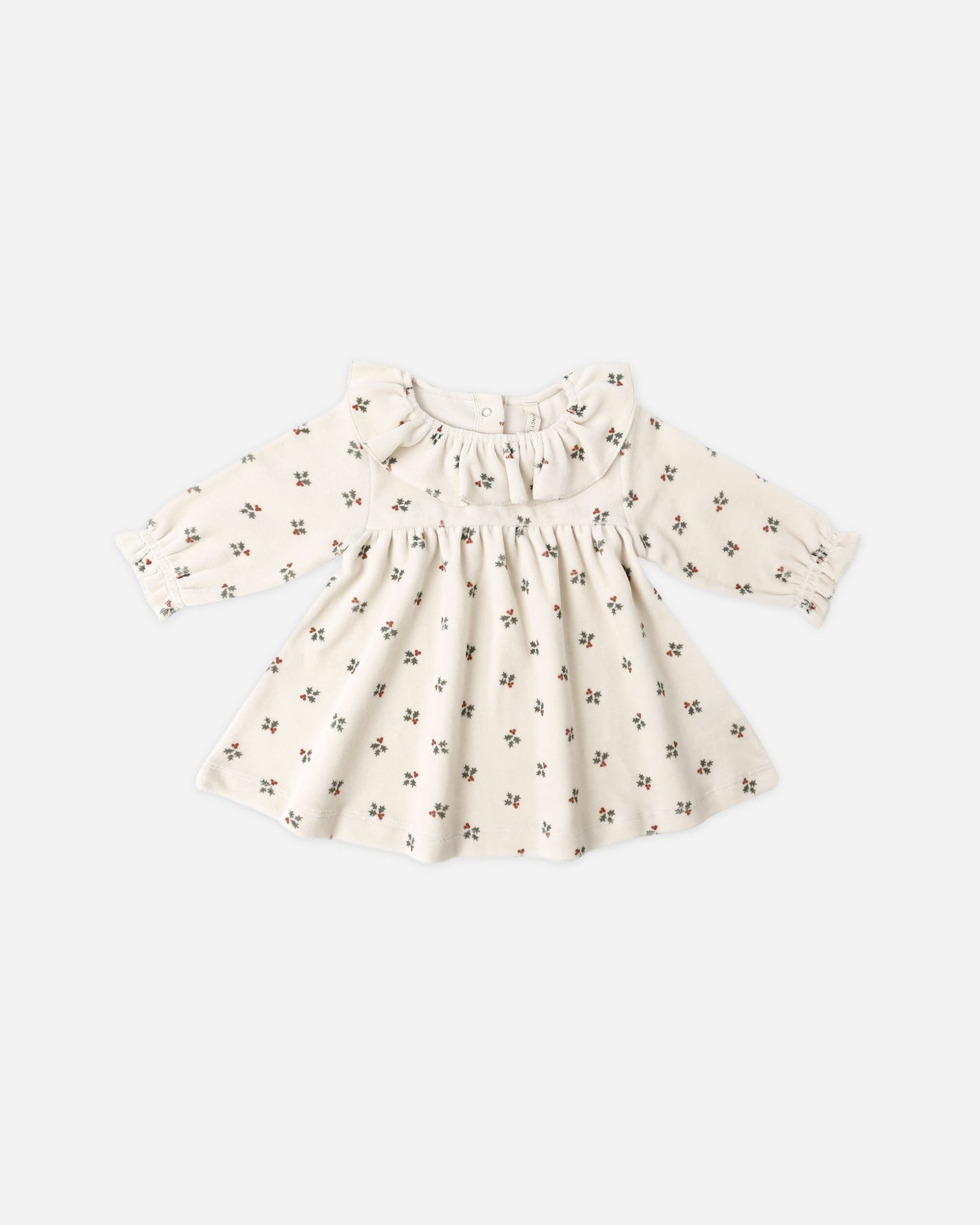 Velour Baby Dress || Holly Berry - Rylee + Cru | Kids Clothes | Trendy Baby Clothes | Modern Infant Outfits |
