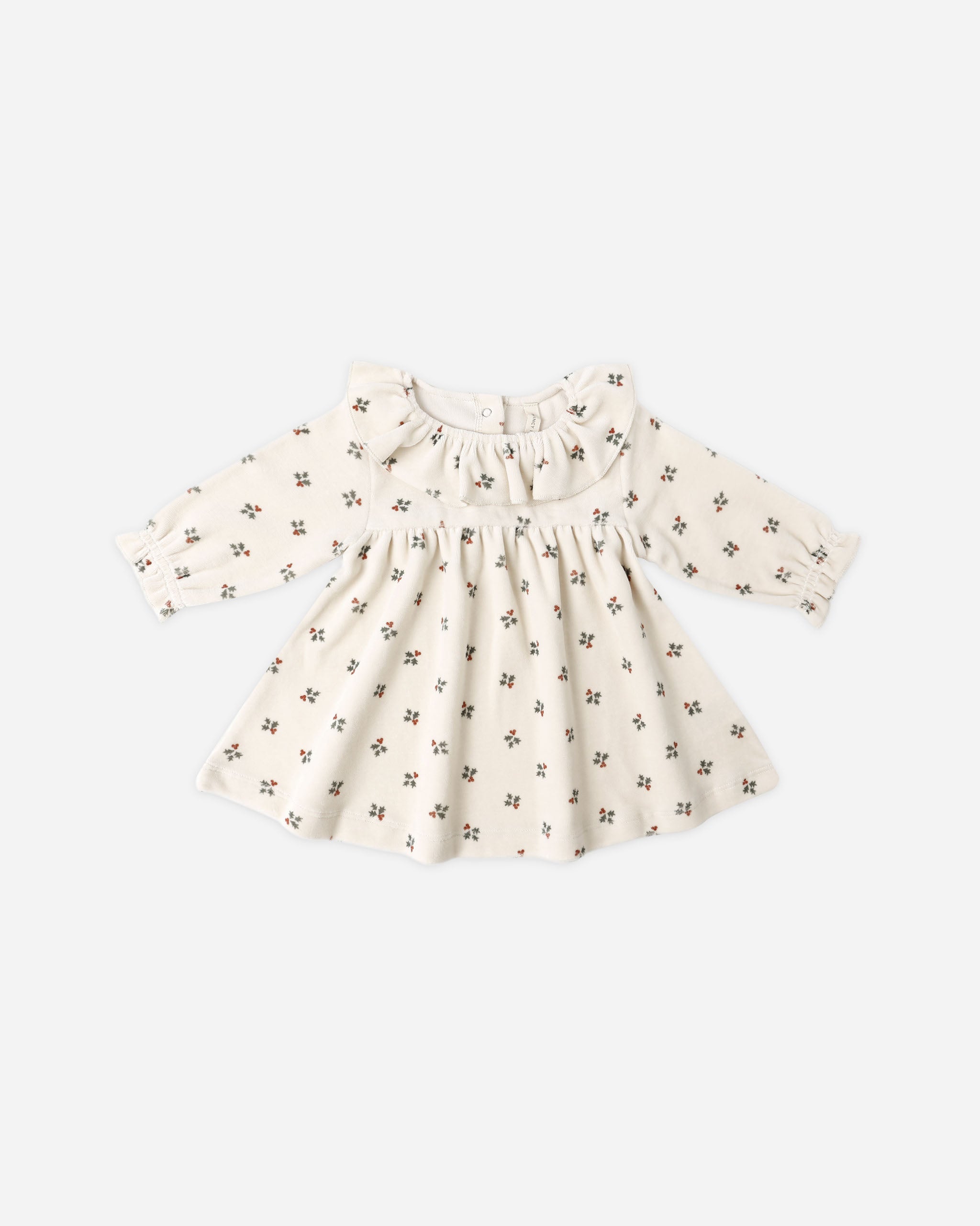 Velour Baby Dress || Holly Berry - Rylee + Cru | Kids Clothes | Trendy Baby Clothes | Modern Infant Outfits |