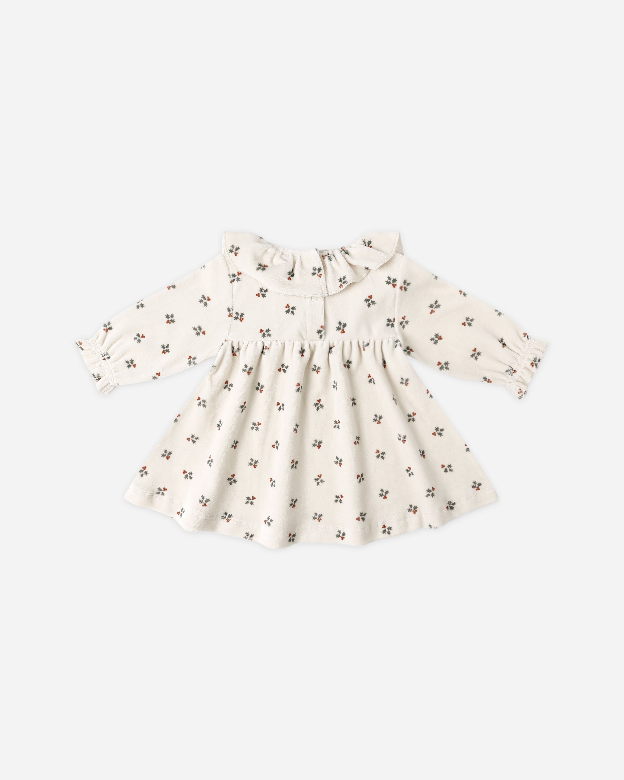 Velour Baby Dress || Holly Berry - Rylee + Cru | Kids Clothes | Trendy Baby Clothes | Modern Infant Outfits |