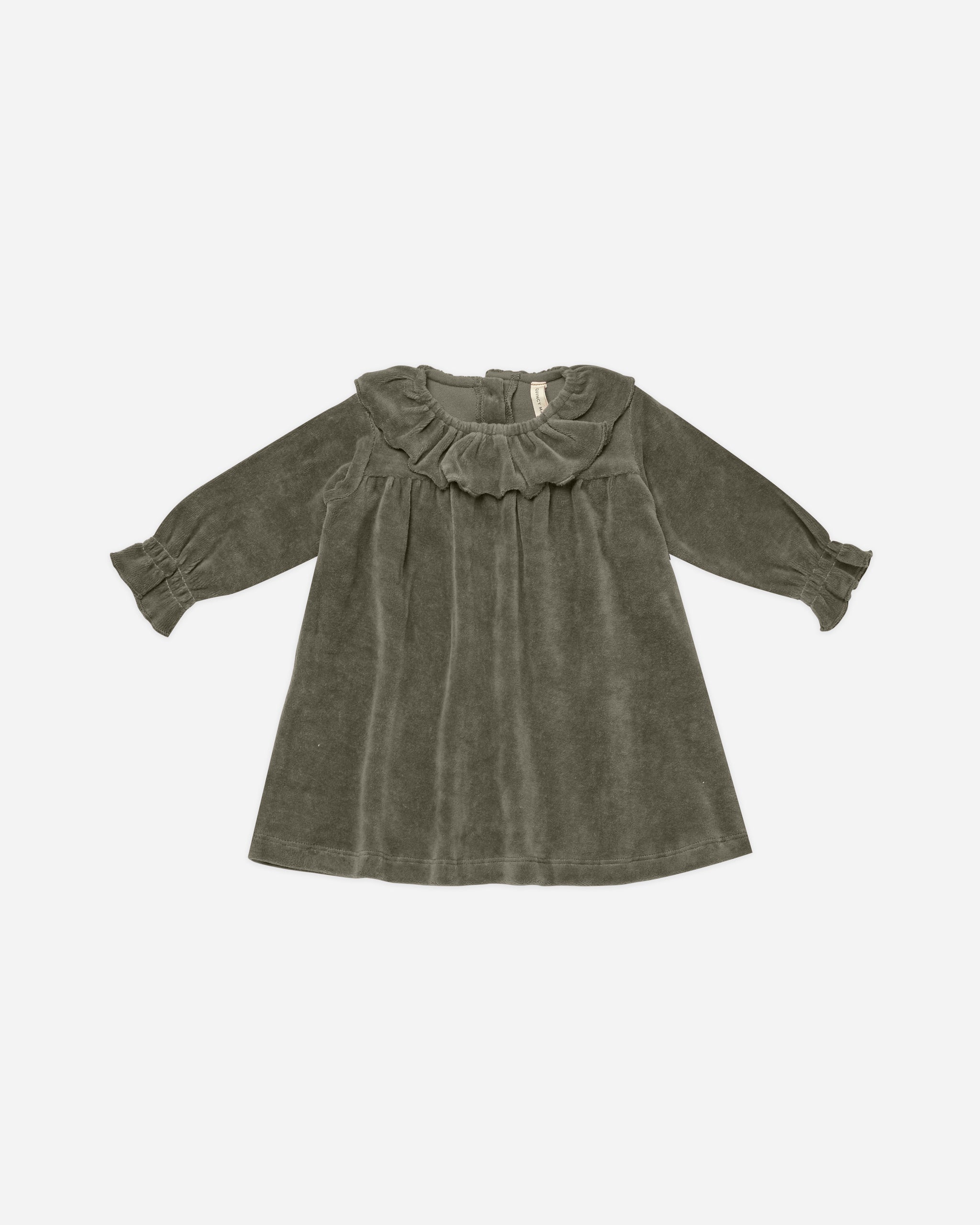 Velour Baby Dress || Forest - Rylee + Cru | Kids Clothes | Trendy Baby Clothes | Modern Infant Outfits |