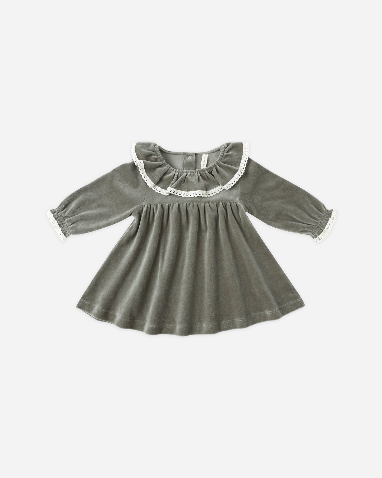 Velour Baby Dress || Forest - Rylee + Cru | Kids Clothes | Trendy Baby Clothes | Modern Infant Outfits |