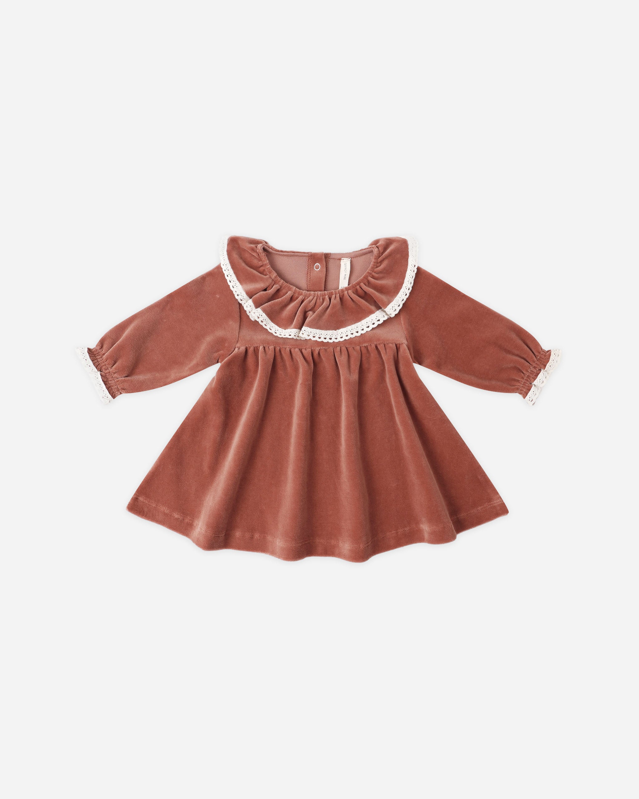 Velour Baby Dress || Cranberry - Rylee + Cru | Kids Clothes | Trendy Baby Clothes | Modern Infant Outfits |