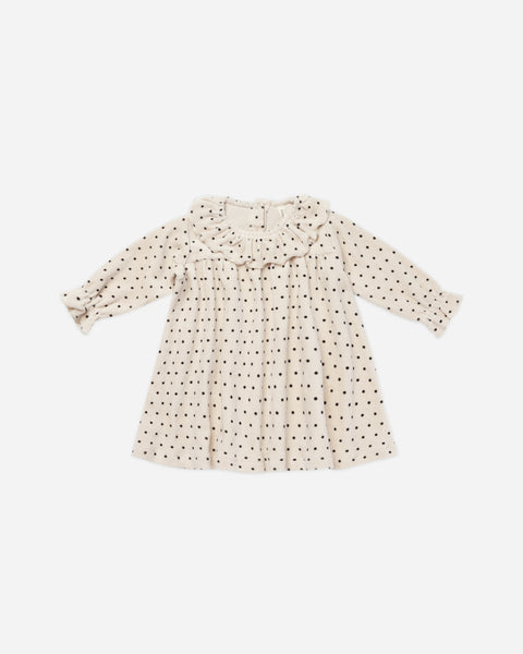 Velour Baby Dress || Polka Dot