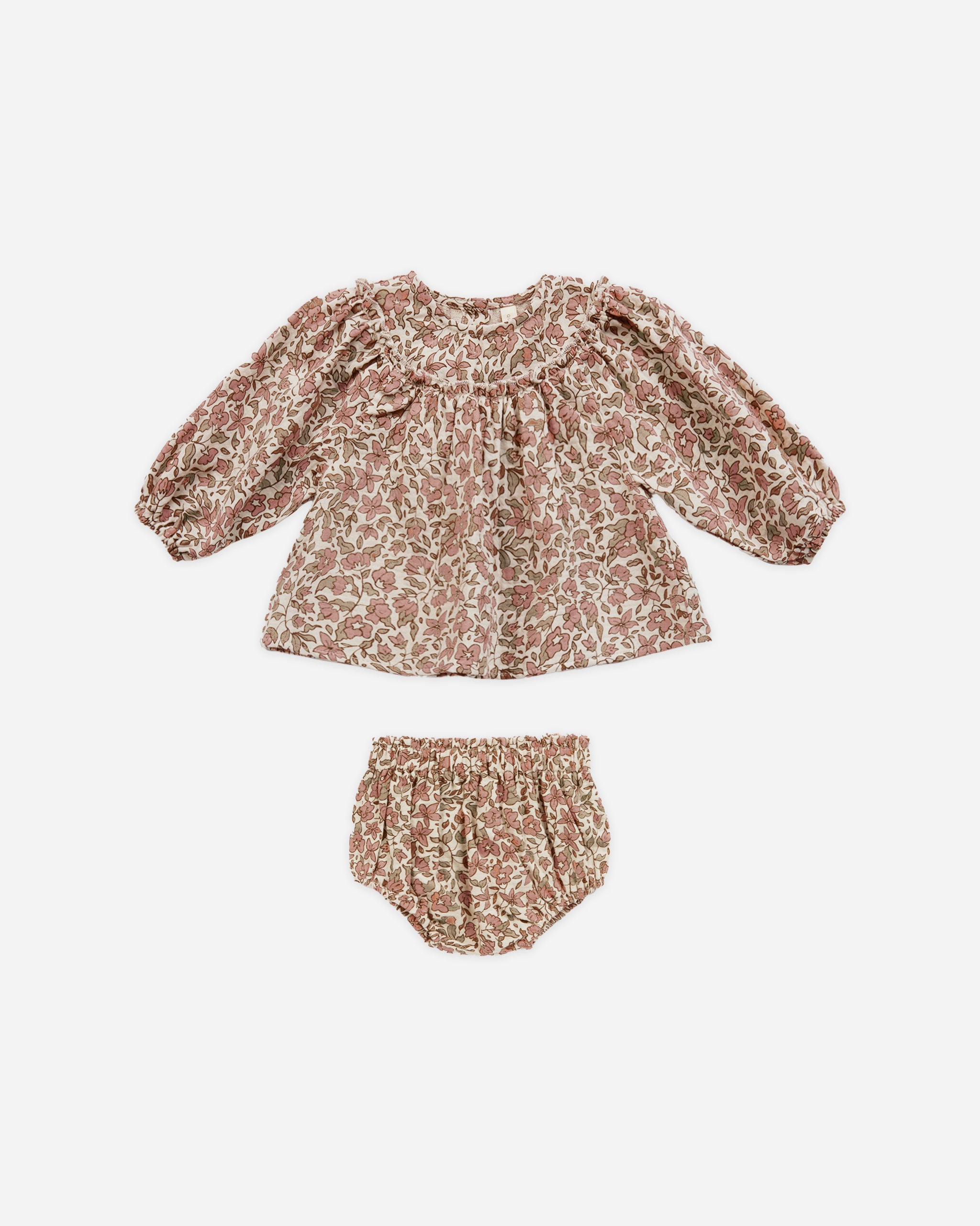 Mia Top + Bloomer Set || Camellia - Rylee + Cru | Kids Clothes | Trendy Baby Clothes | Modern Infant Outfits |