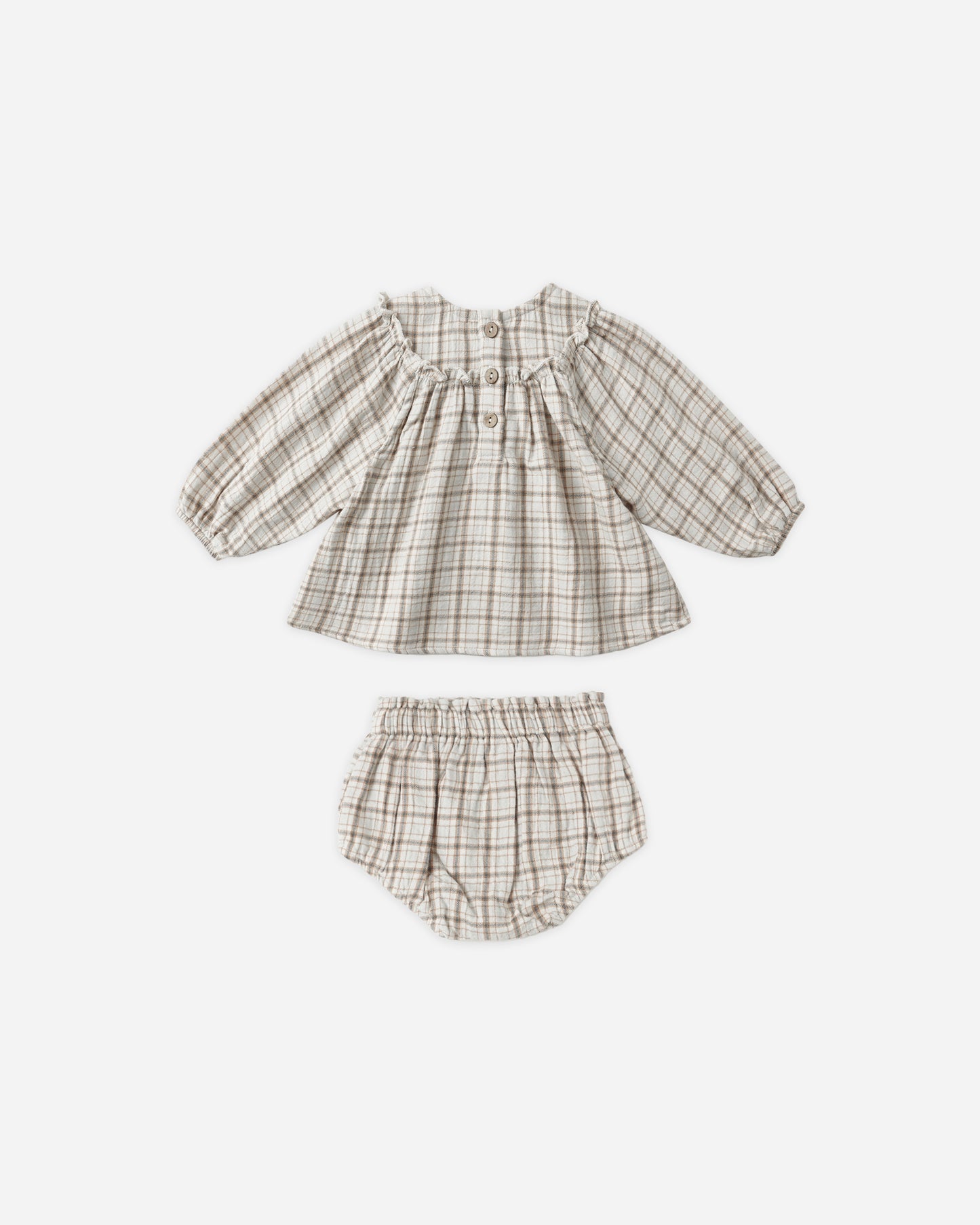 Mia Top + Bloomer Set || Blue Plaid - Rylee + Cru | Kids Clothes | Trendy Baby Clothes | Modern Infant Outfits |