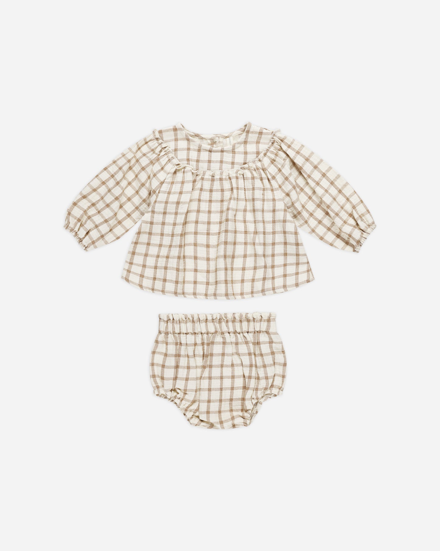 Mia Top + Bloomer Set || Cinnamon Plaid