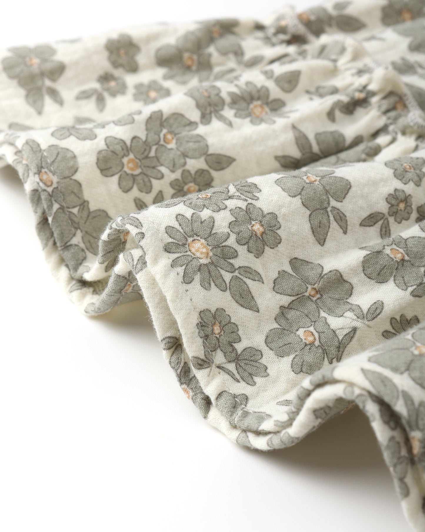 Ruffle Collar Button Dress || Green Floral - Rylee + Cru | Kids Clothes | Trendy Baby Clothes | Modern Infant Outfits |