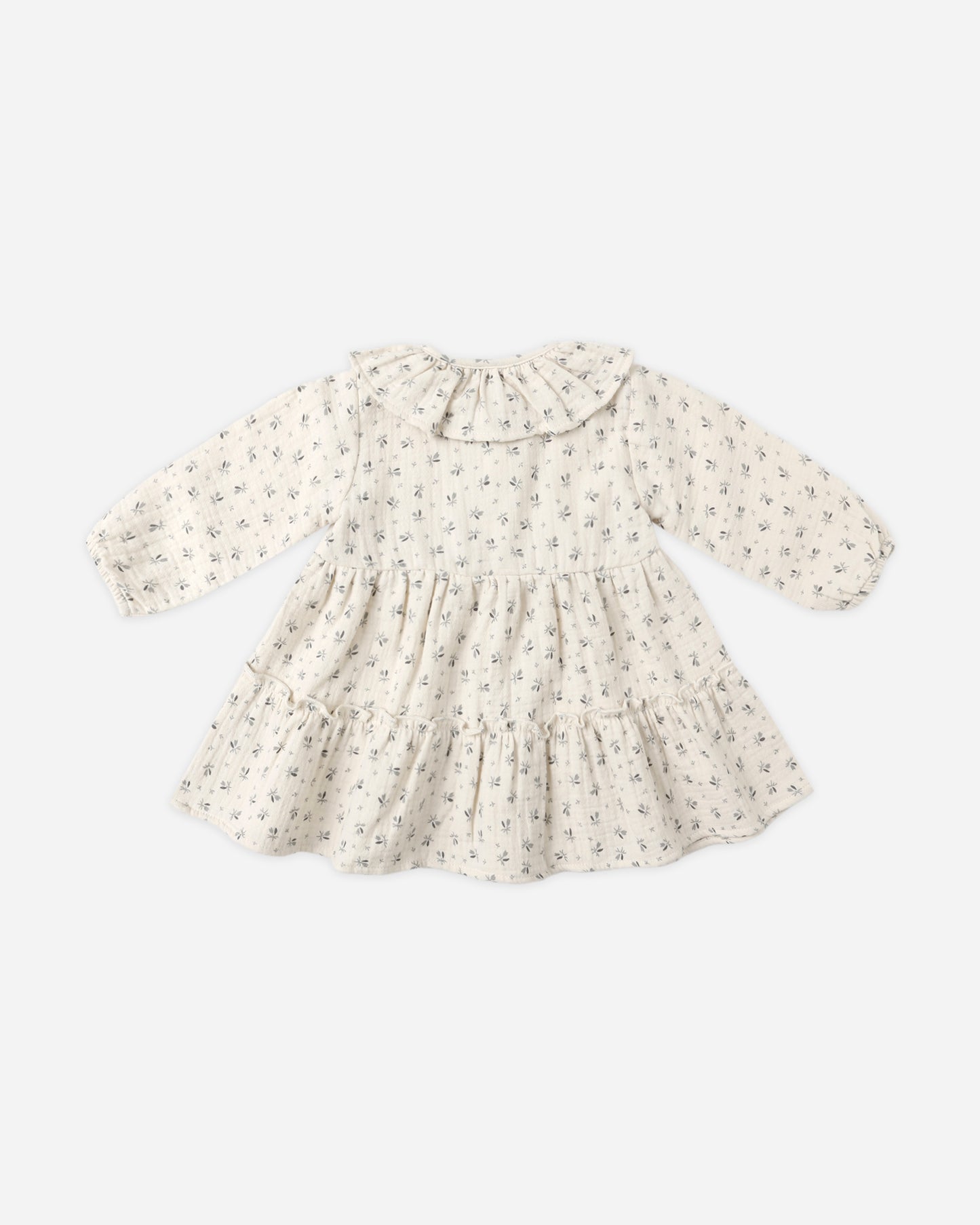 Ruffle Collar Button Dress || Bluebell - Rylee + Cru | Kids Clothes | Trendy Baby Clothes | Modern Infant Outfits |