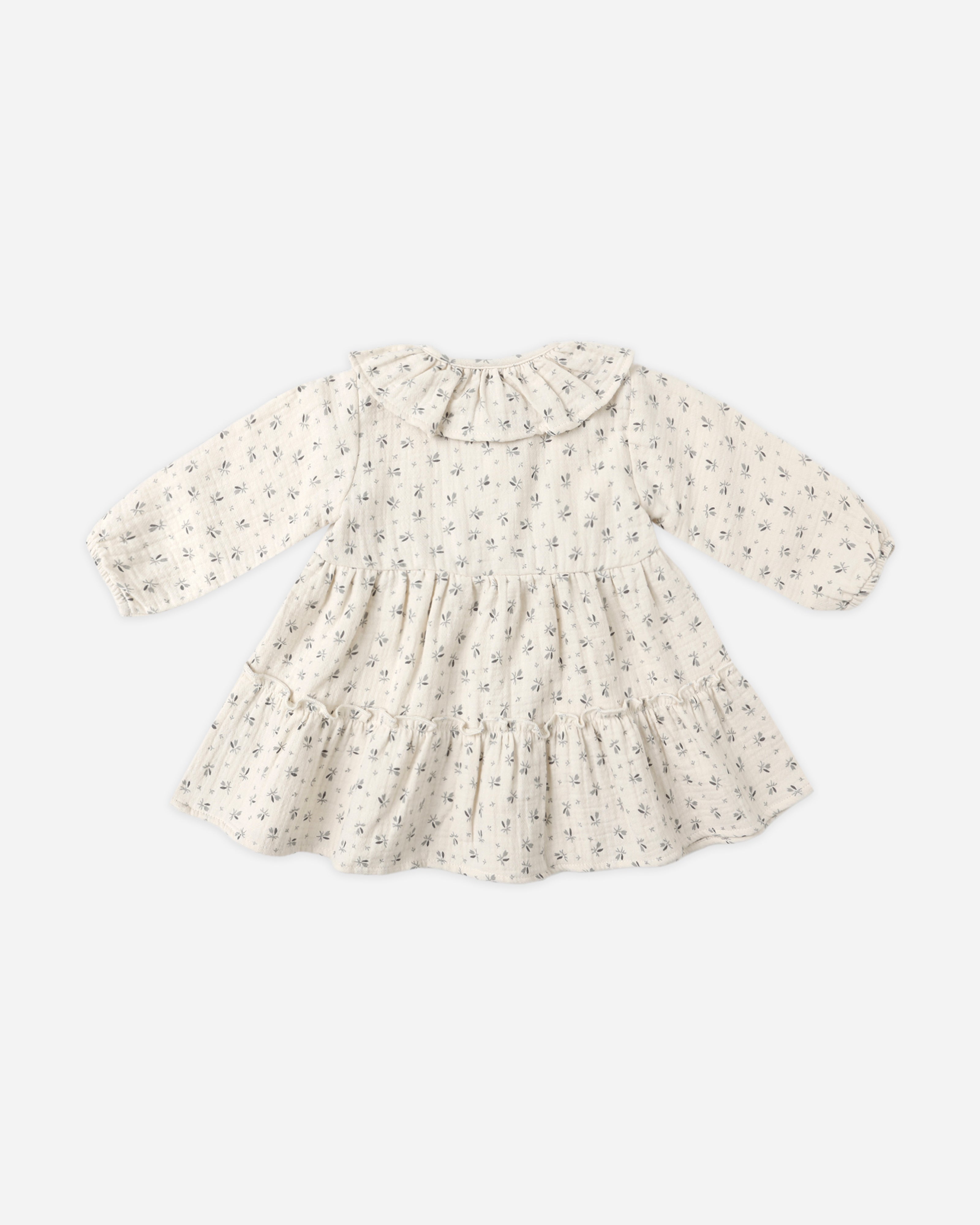 Ruffle Collar Button Dress || Bluebell - Rylee + Cru | Kids Clothes | Trendy Baby Clothes | Modern Infant Outfits |