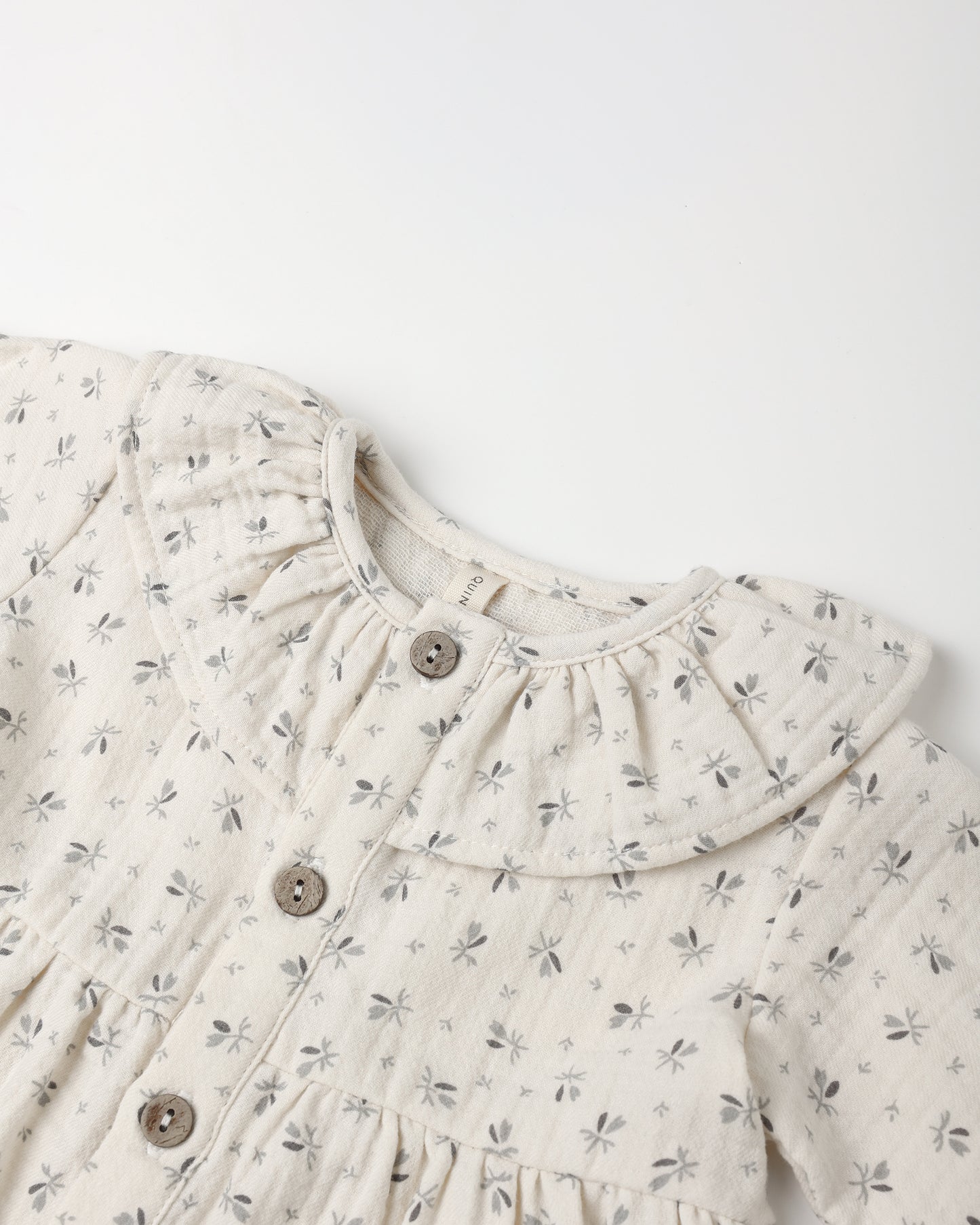 Ruffle Collar Button Dress || Bluebell - Rylee + Cru | Kids Clothes | Trendy Baby Clothes | Modern Infant Outfits |