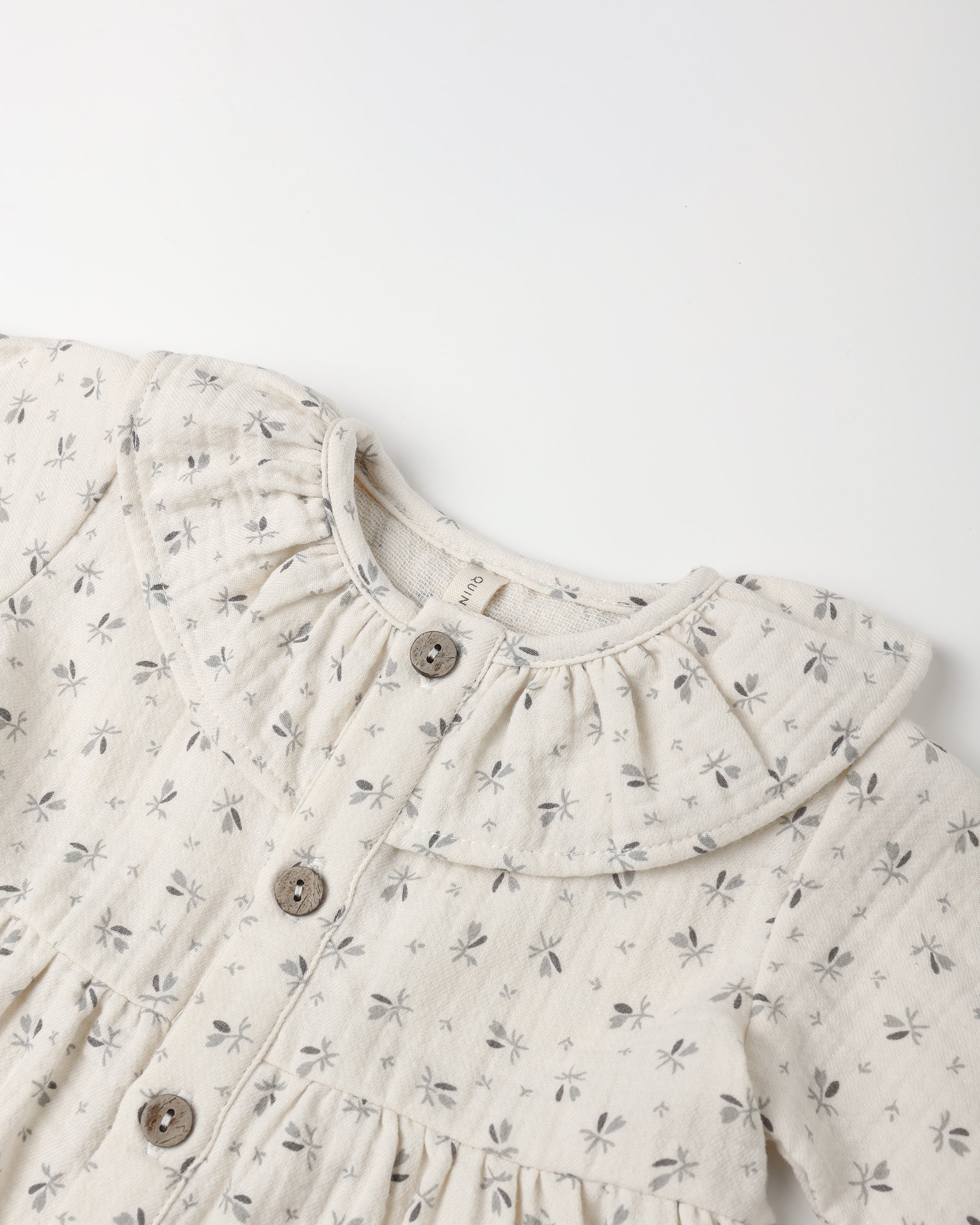 Ruffle Collar Button Dress || Bluebell - Rylee + Cru | Kids Clothes | Trendy Baby Clothes | Modern Infant Outfits |