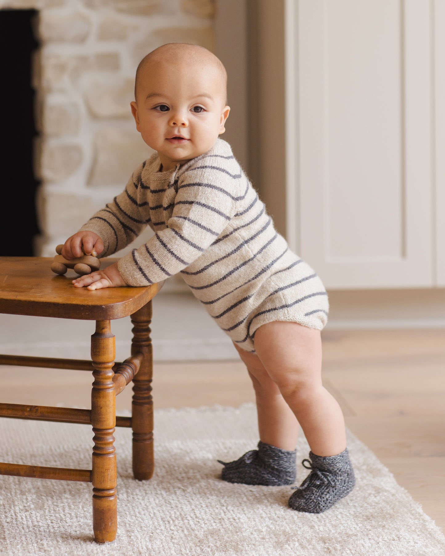 Knit Booties || Indigo