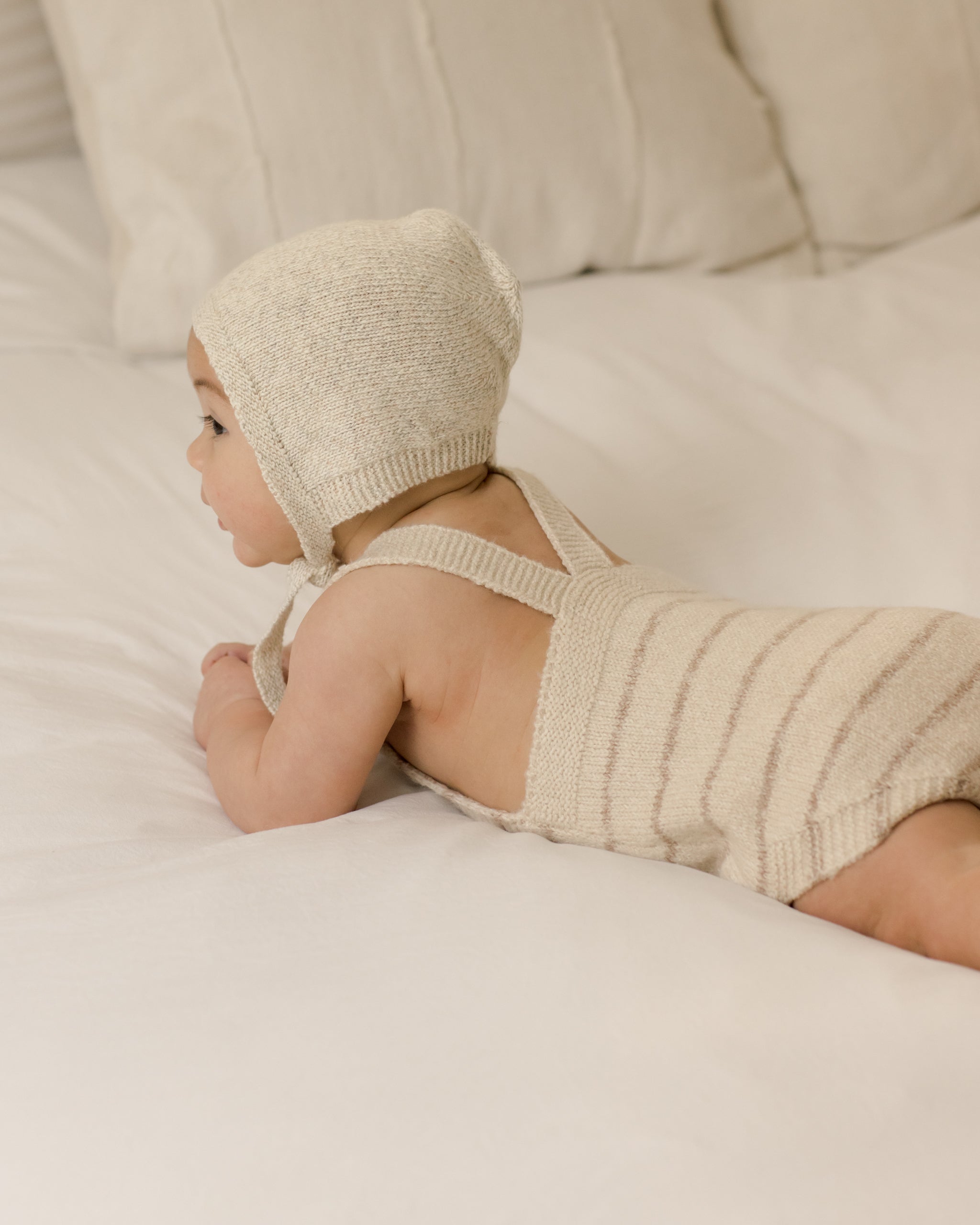 Tatum Romper || Heathered Oat - Rylee + Cru | Kids Clothes | Trendy Baby Clothes | Modern Infant Outfits |