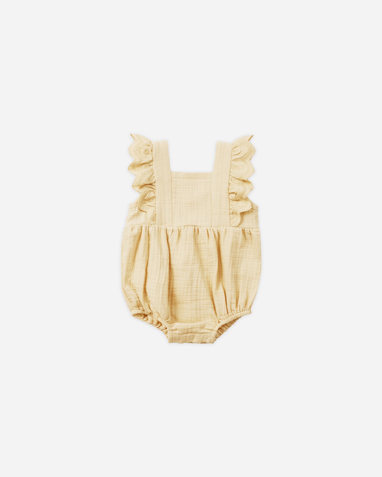 Naomi Romper || Lemon - Rylee + Cru | Kids Clothes | Trendy Baby Clothes | Modern Infant Outfits |