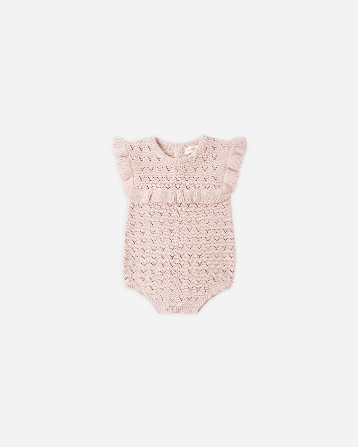 Pointelle Ruffle Romper Blush - Rylee + Cru | Kids Clothes | Trendy Baby Clothes | Modern Infant Outfits |