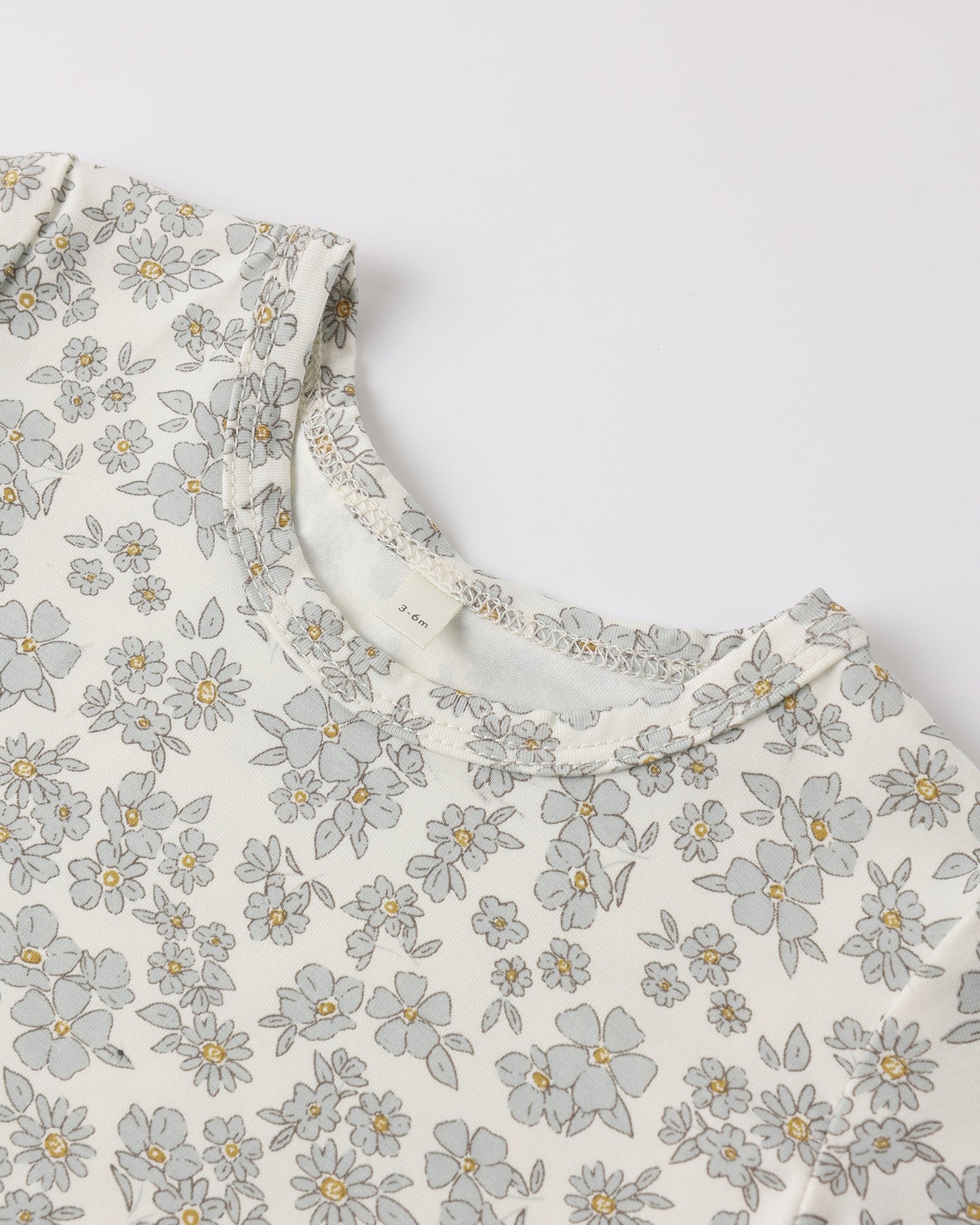 Bamboo Short Sleeve Pajama Set Blue Floral - Rylee + Cru | Kids Clothes | Trendy Baby Clothes | Modern Infant Outfits |