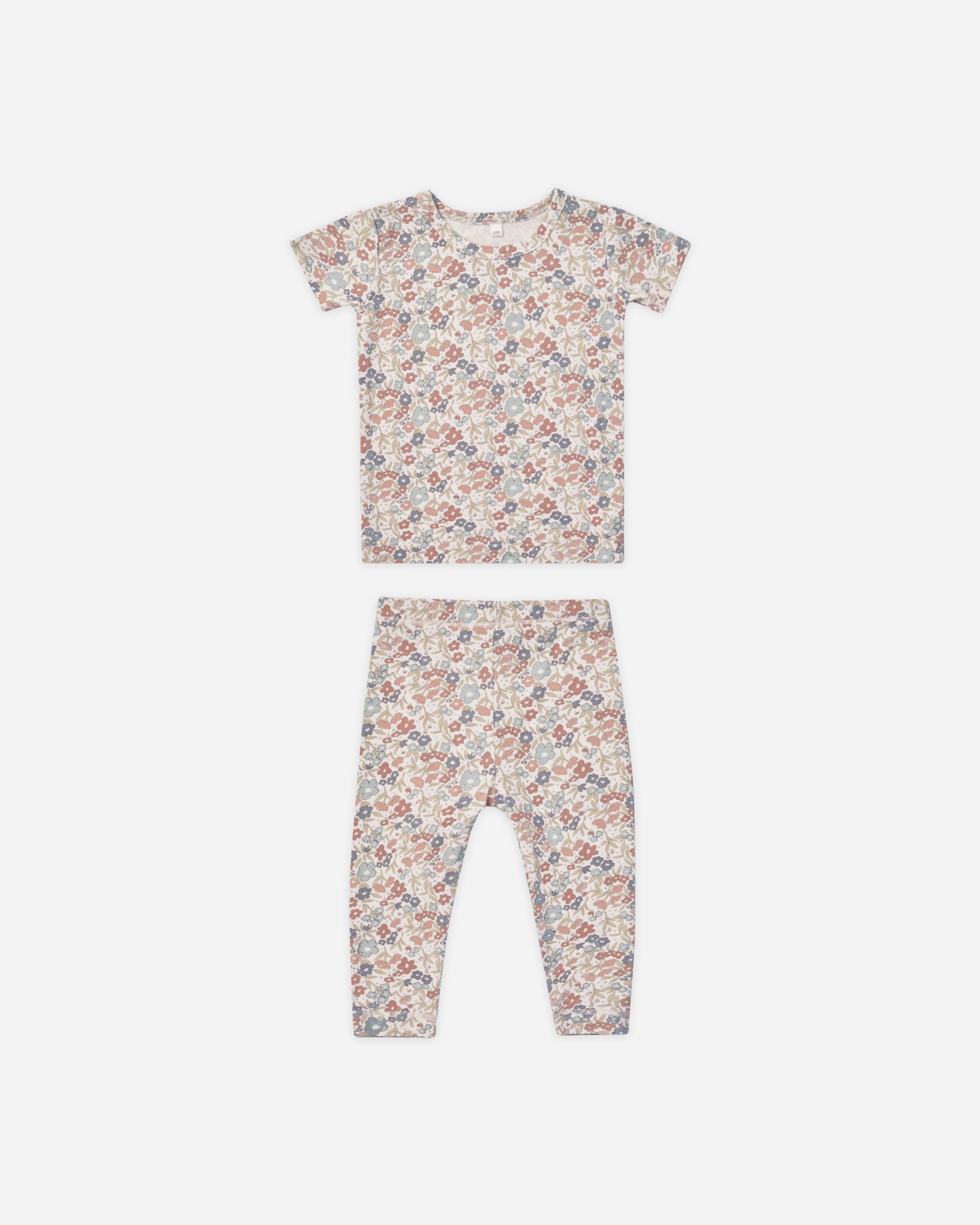 Bamboo Short Sleeve Pajama Set || Bloom - Rylee + Cru | Kids Clothes | Trendy Baby Clothes | Modern Infant Outfits |