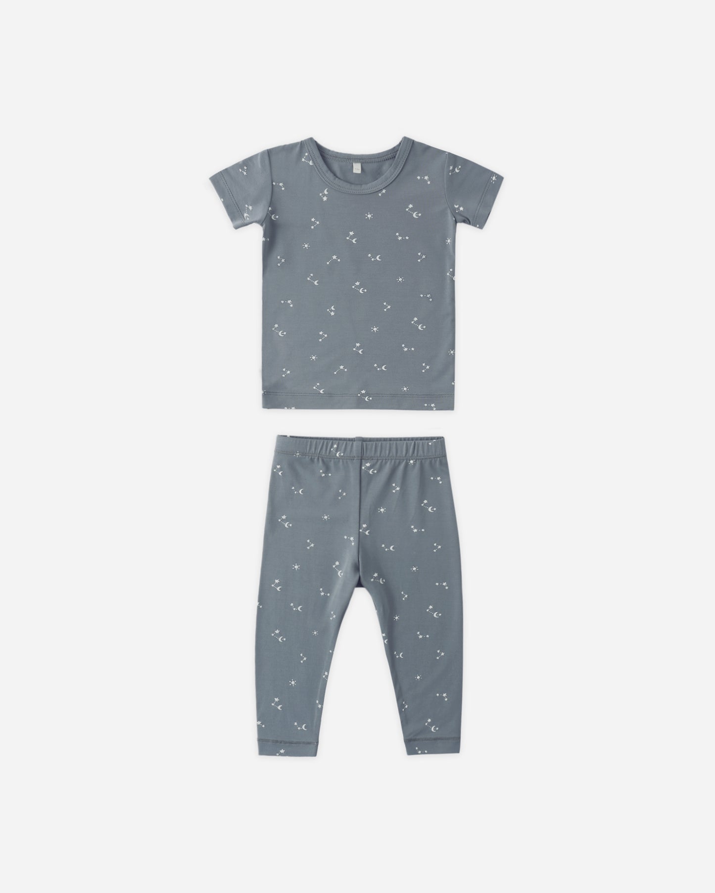 Bamboo Short Sleeve Pajama Set Starlight - Rylee + Cru | Kids Clothes | Trendy Baby Clothes | Modern Infant Outfits |