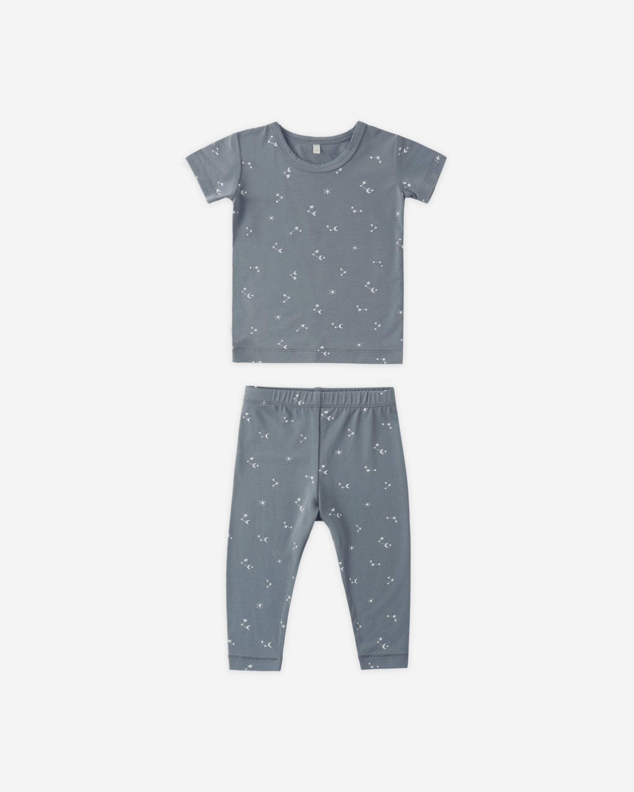 Bamboo Short Sleeve Pajama Set Starlight - Rylee + Cru | Kids Clothes | Trendy Baby Clothes | Modern Infant Outfits |