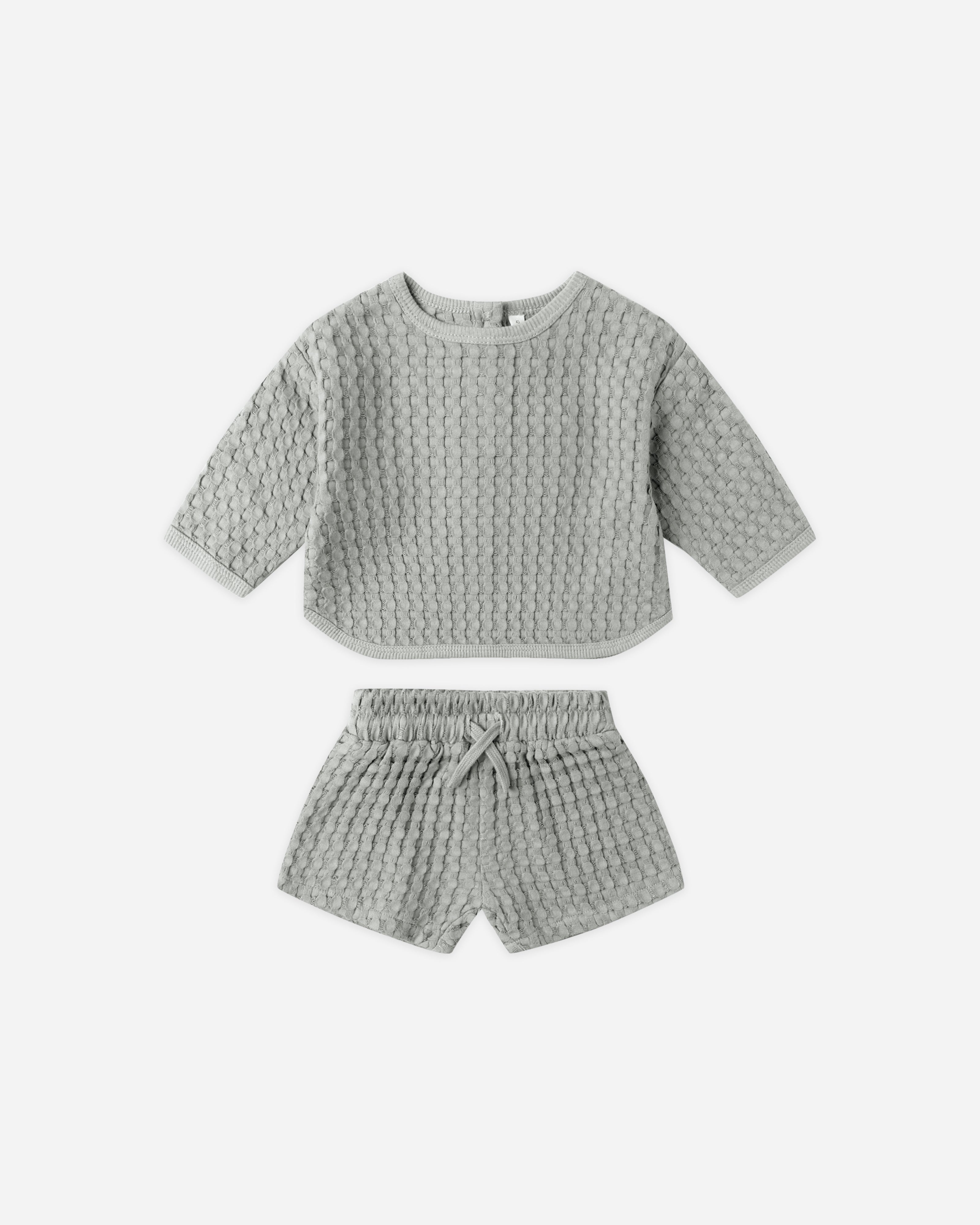 Flynn Set || Steel Blue - Rylee + Cru | Kids Clothes | Trendy Baby Clothes | Modern Infant Outfits |