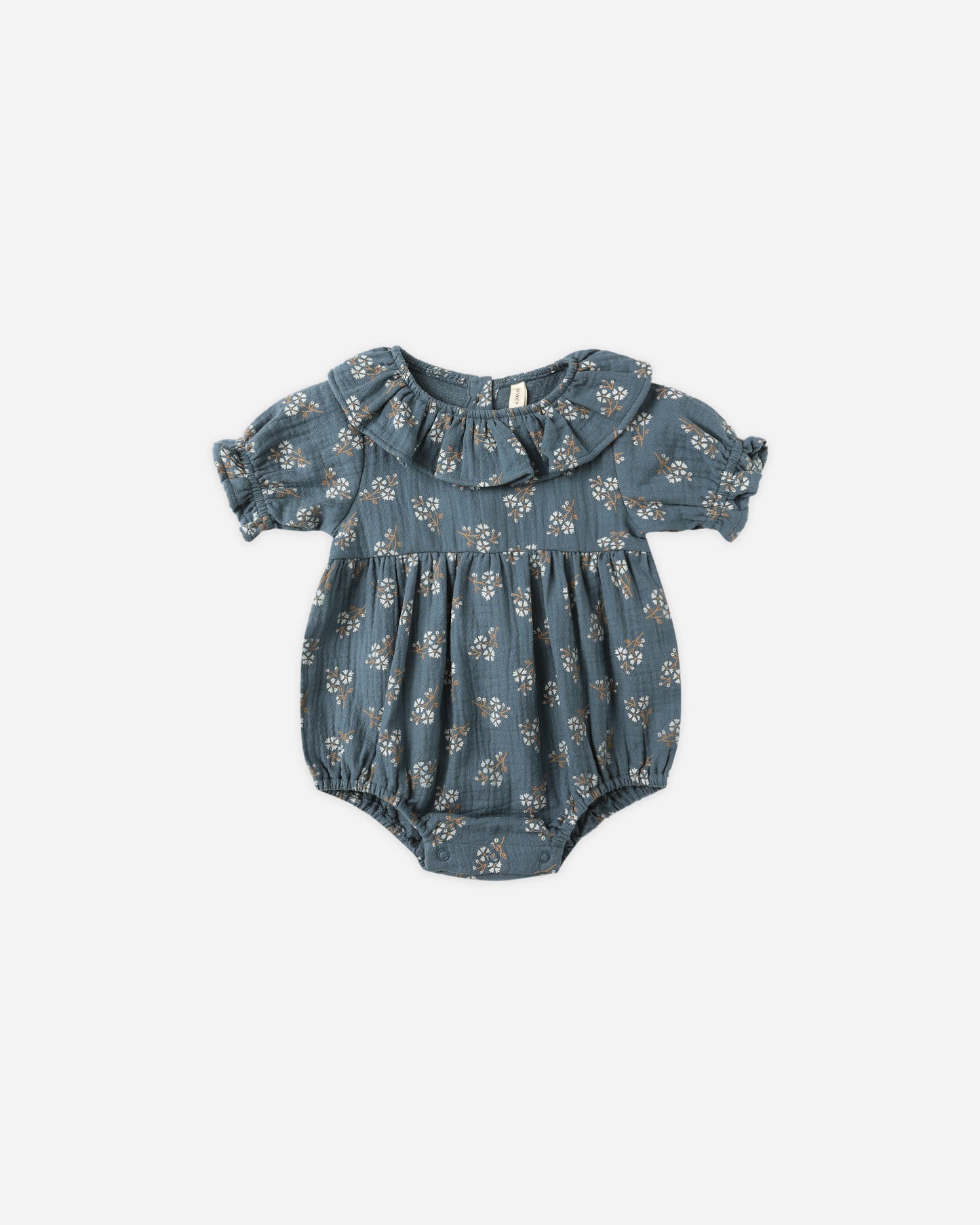 Collared Romper || Blue Floral - Rylee + Cru | Kids Clothes | Trendy Baby Clothes | Modern Infant Outfits |