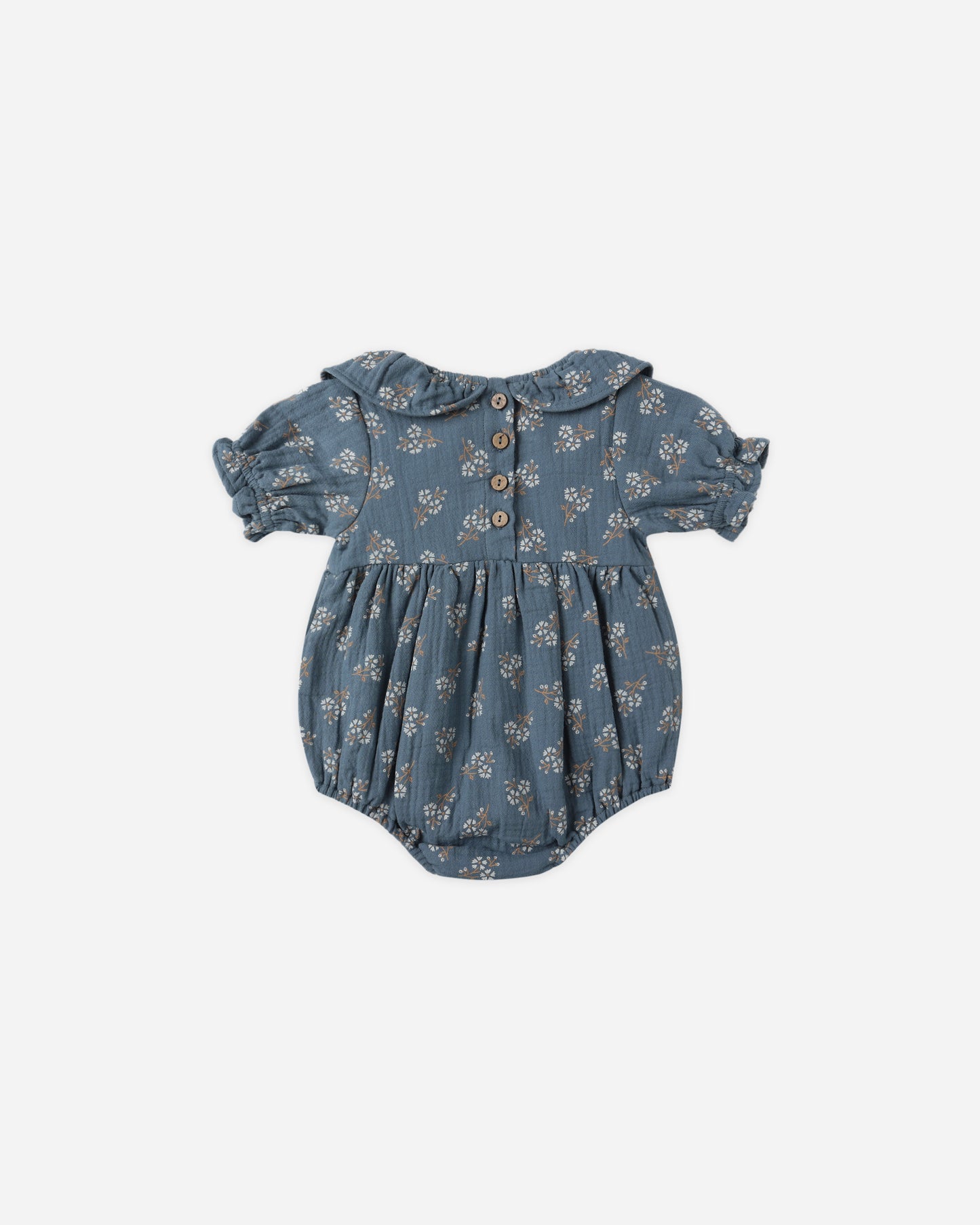 Collared Romper || Blue Floral - Rylee + Cru | Kids Clothes | Trendy Baby Clothes | Modern Infant Outfits |