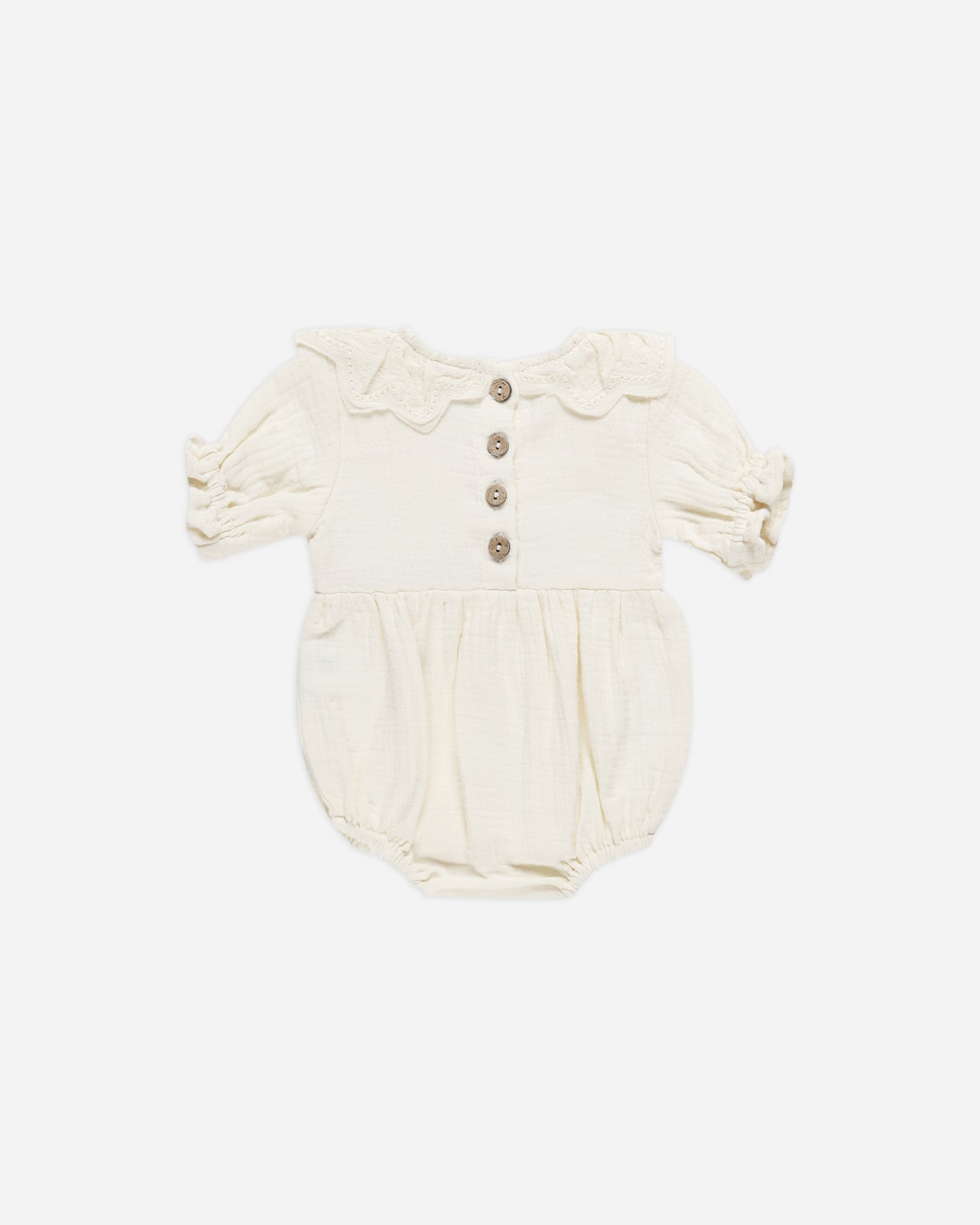 Collared Romper || Ivory