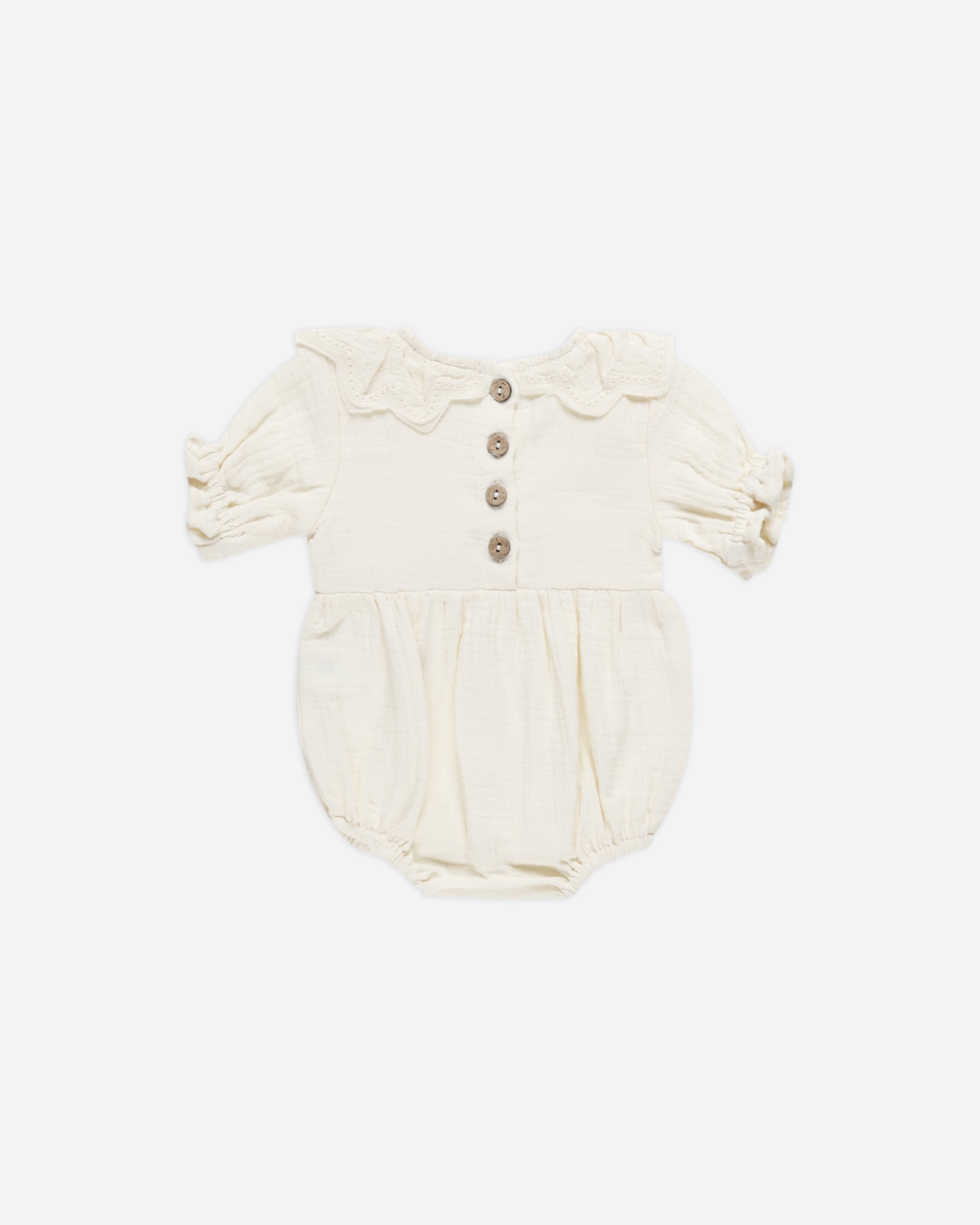 Collared Romper || Ivory