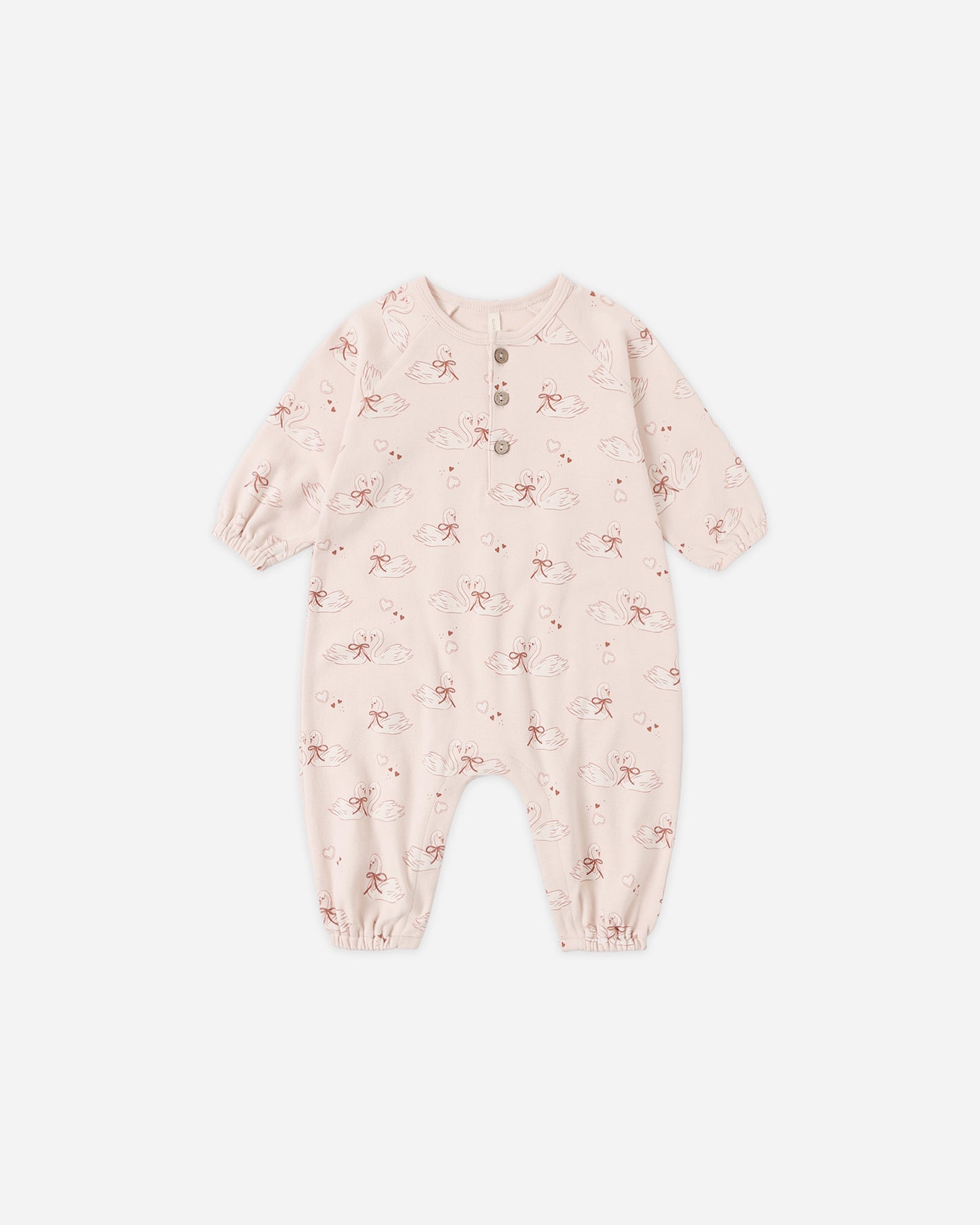 Henley Bubble Jumpsuit Swans